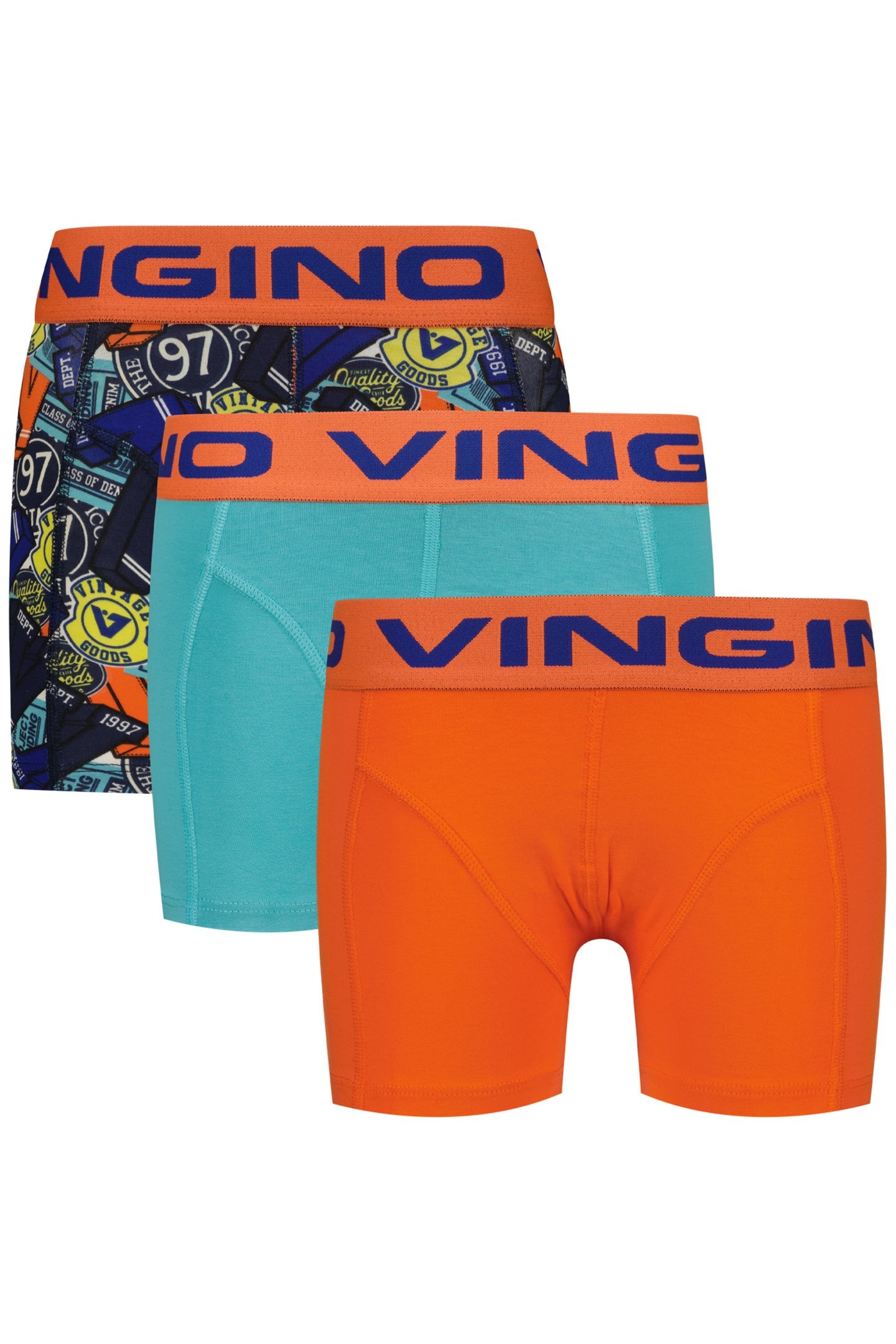 BOYS WO25 BADGE 3-PACK UNDERWEAR & SLEEPWEAR NASTURTIUM 1