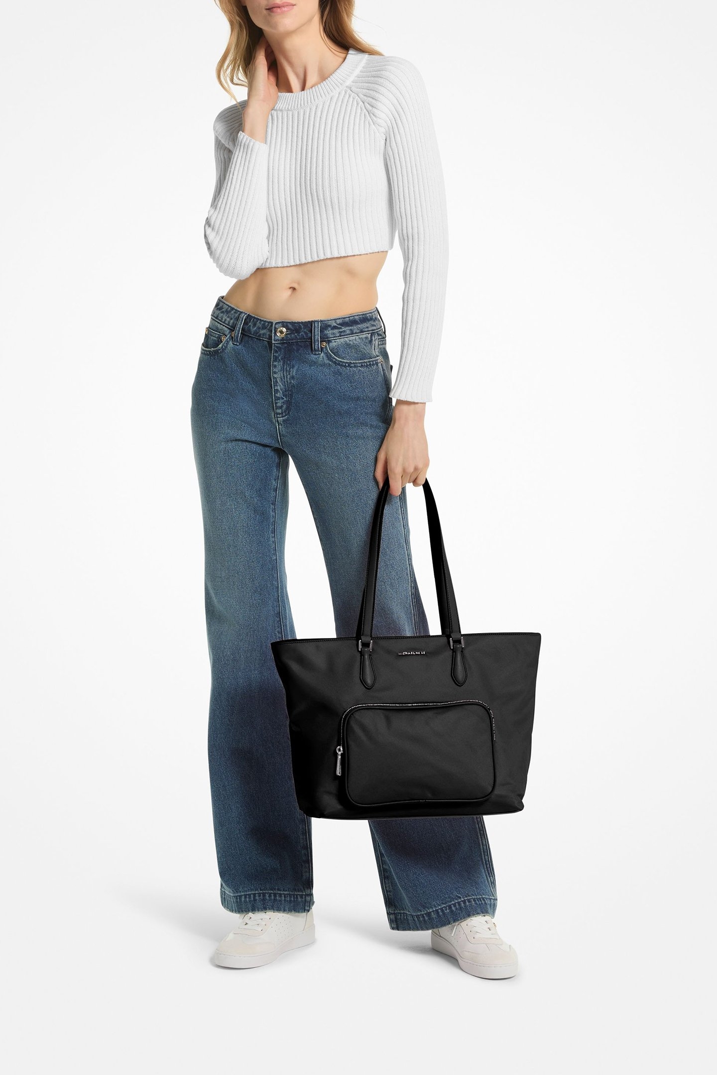 LARGE CARGO PCKT TOTE IN BLACK 2