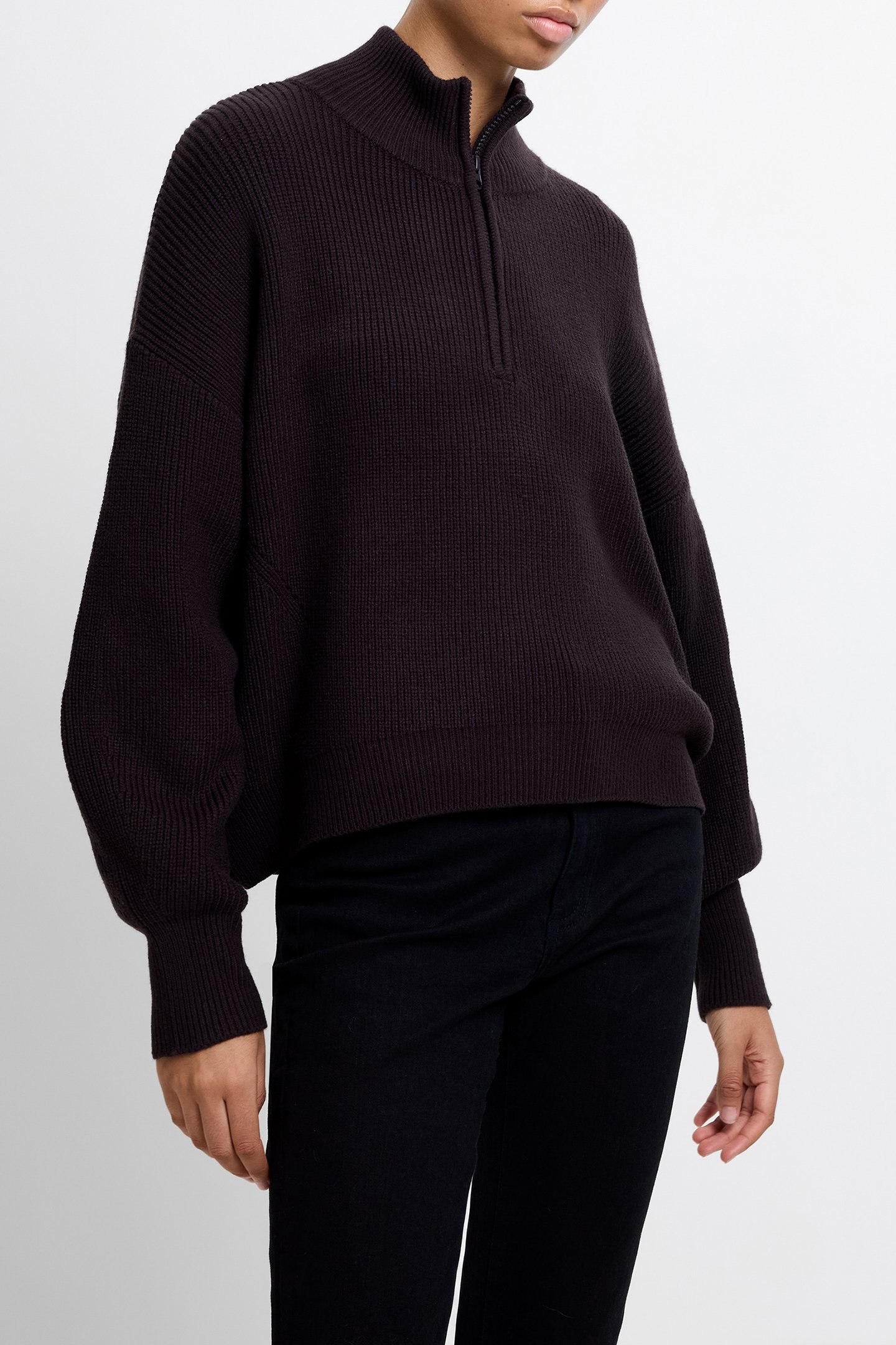 BABYSOFT HALF ZIP JUMPER CHOCOLATE GANACHE 1