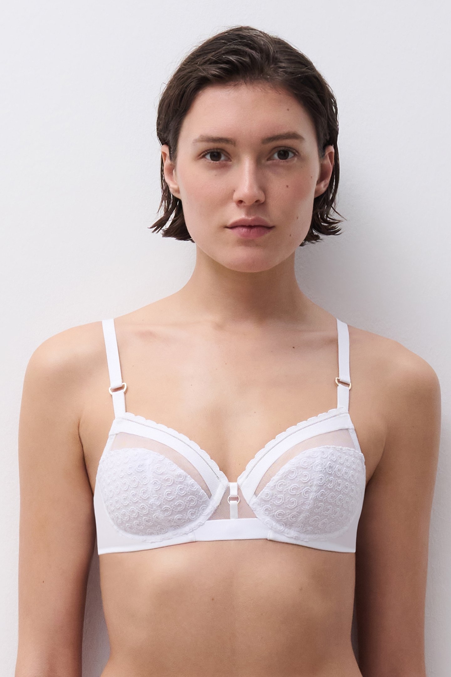 MONOGRAM BRA WHITE 1