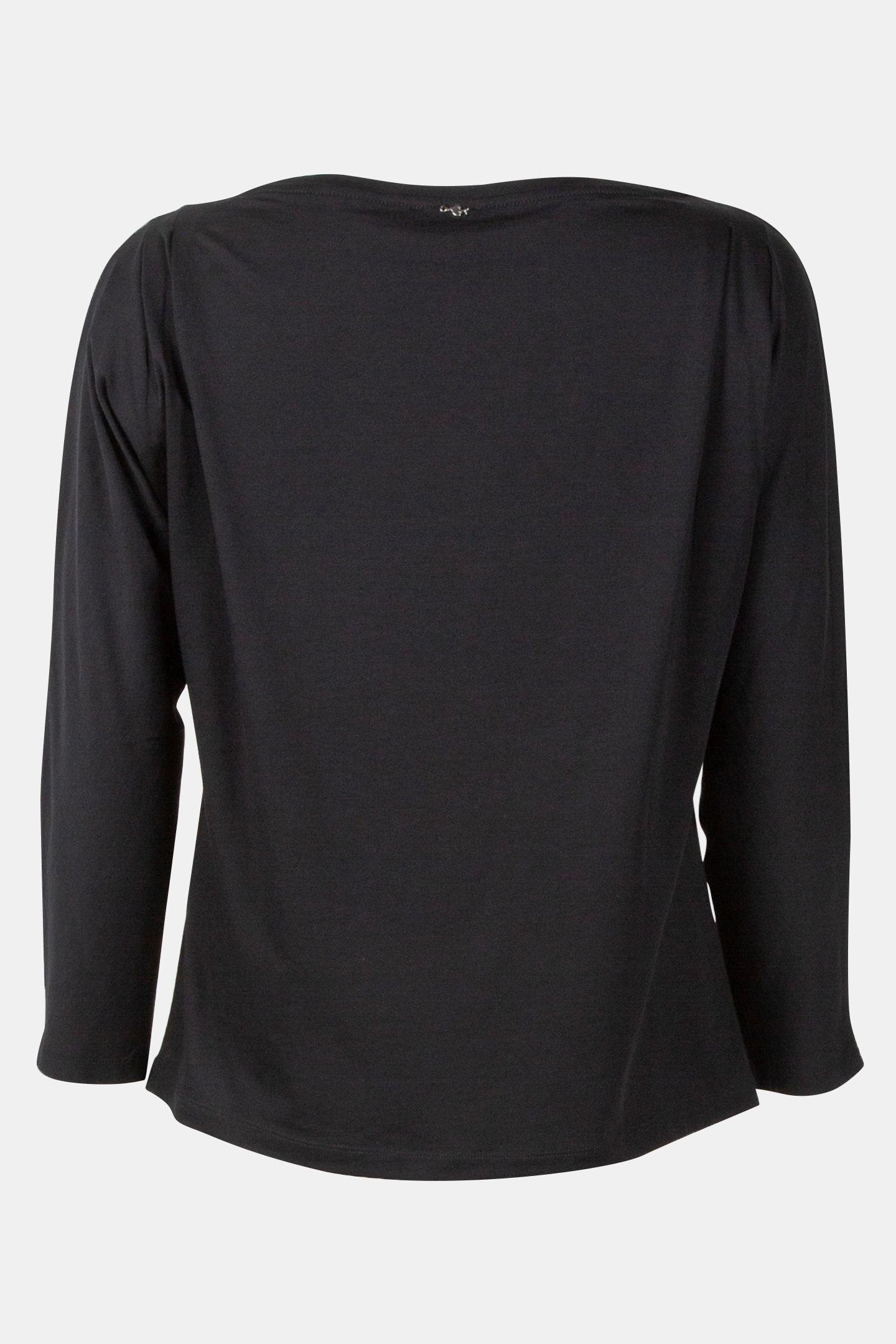 MARNIE - BLACK T-SHIRT WITH SILVER FOIL SCREEN PRINT OF DANC 5