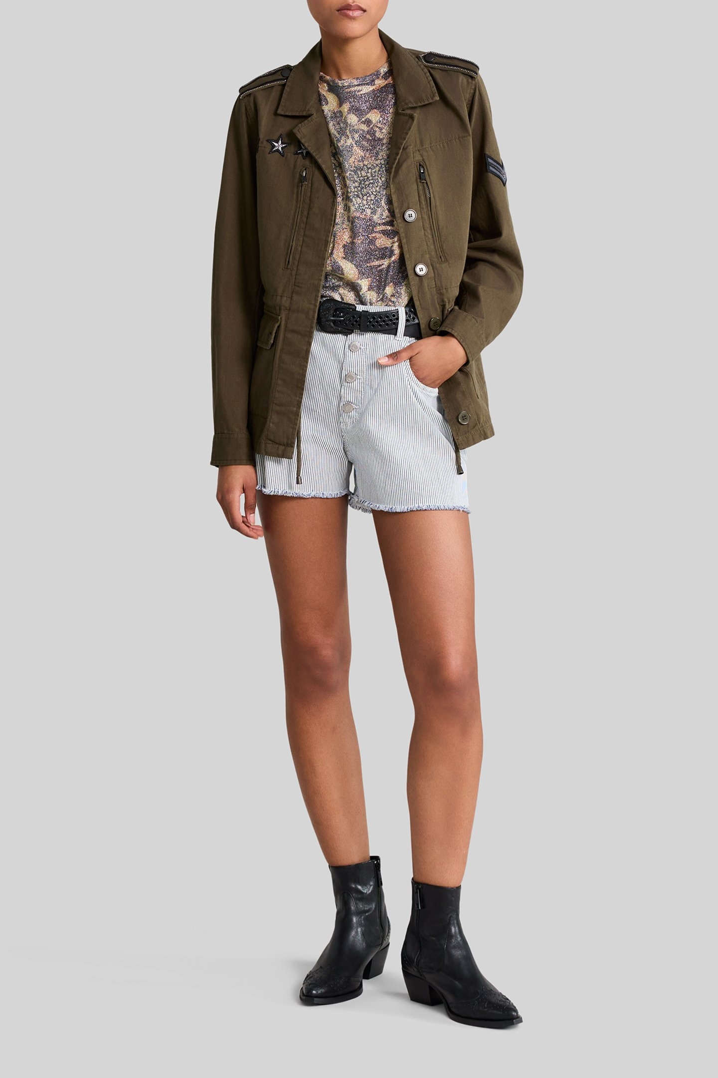 WAKAME SAFARI JACKET WITH STAR BADGES WAKAME 3