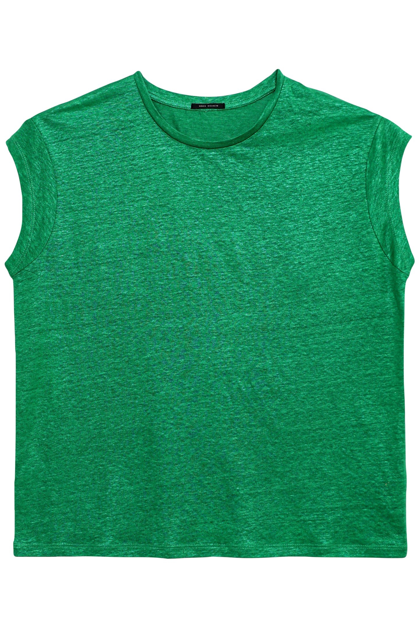 GREEN PRE-KNIT LINEN-FOIL TEE-SHIRT GREEN 4