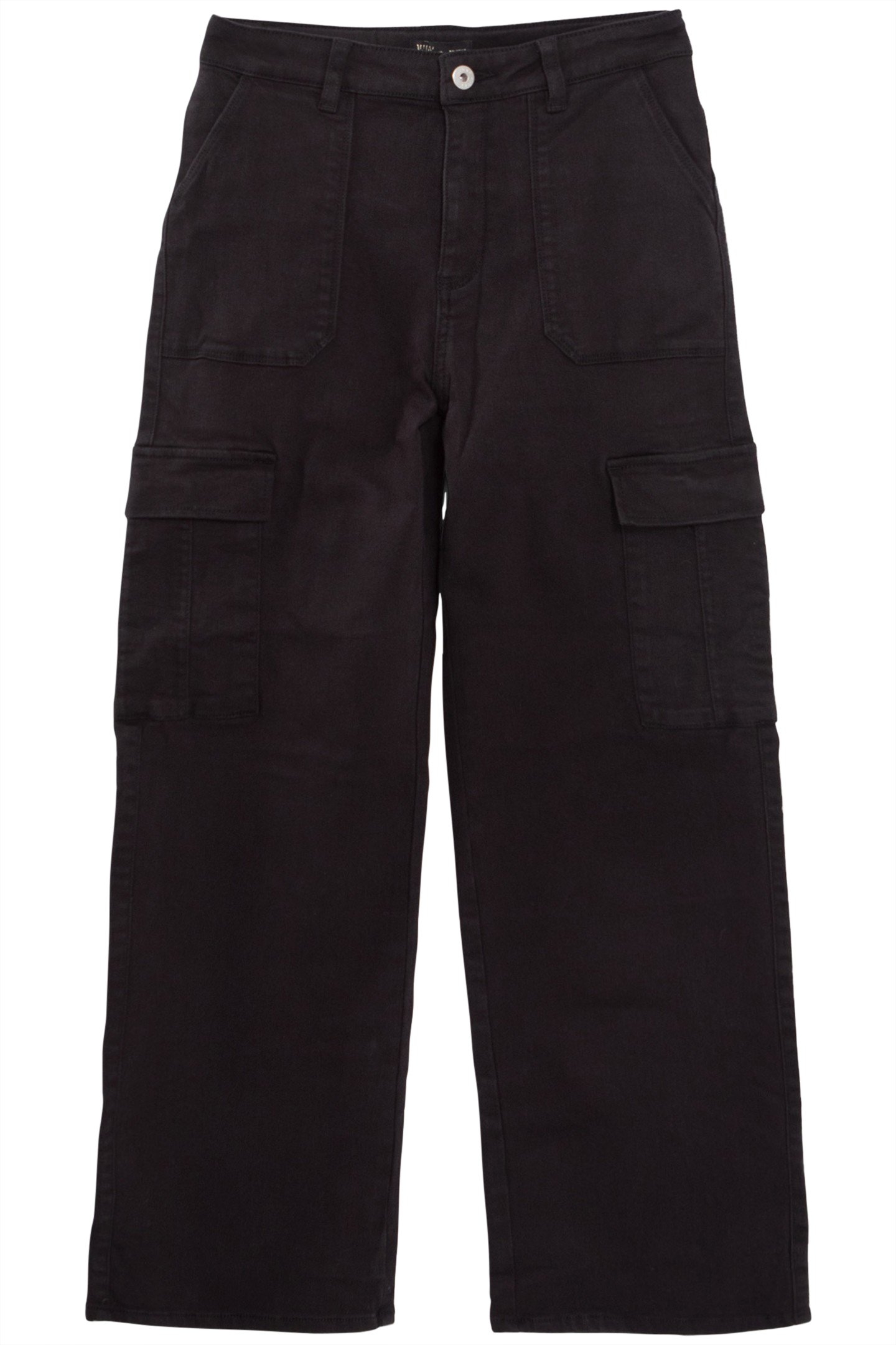 GIRLS’ BLACK DENIM CARGO TROUSERS 2