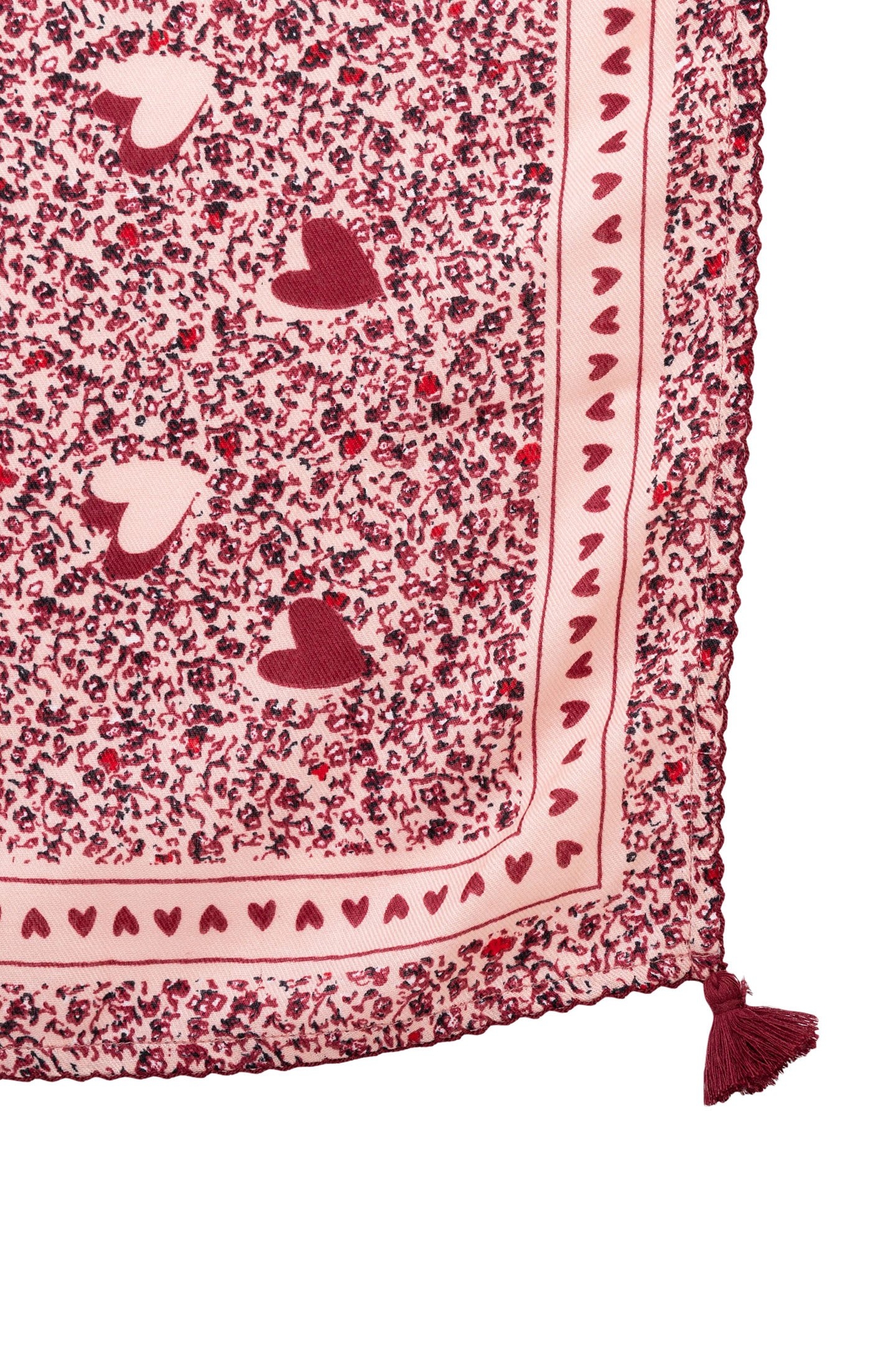 GIRL'S RECYCLED PINK FLORAL PRINT SQUARE SCARF 4