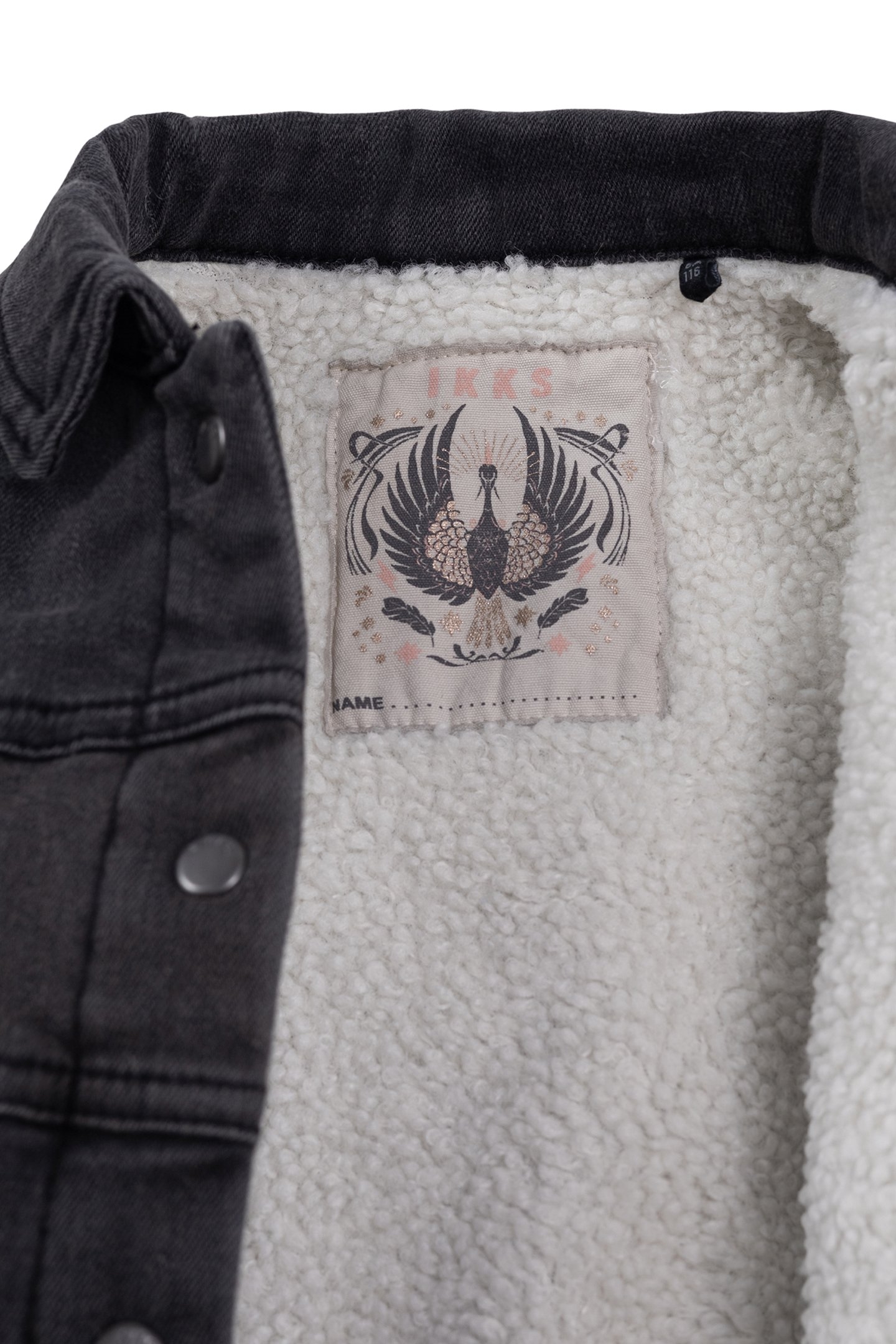 GIRL'S GREY FADED DENIM JACKET WITH LINING 4