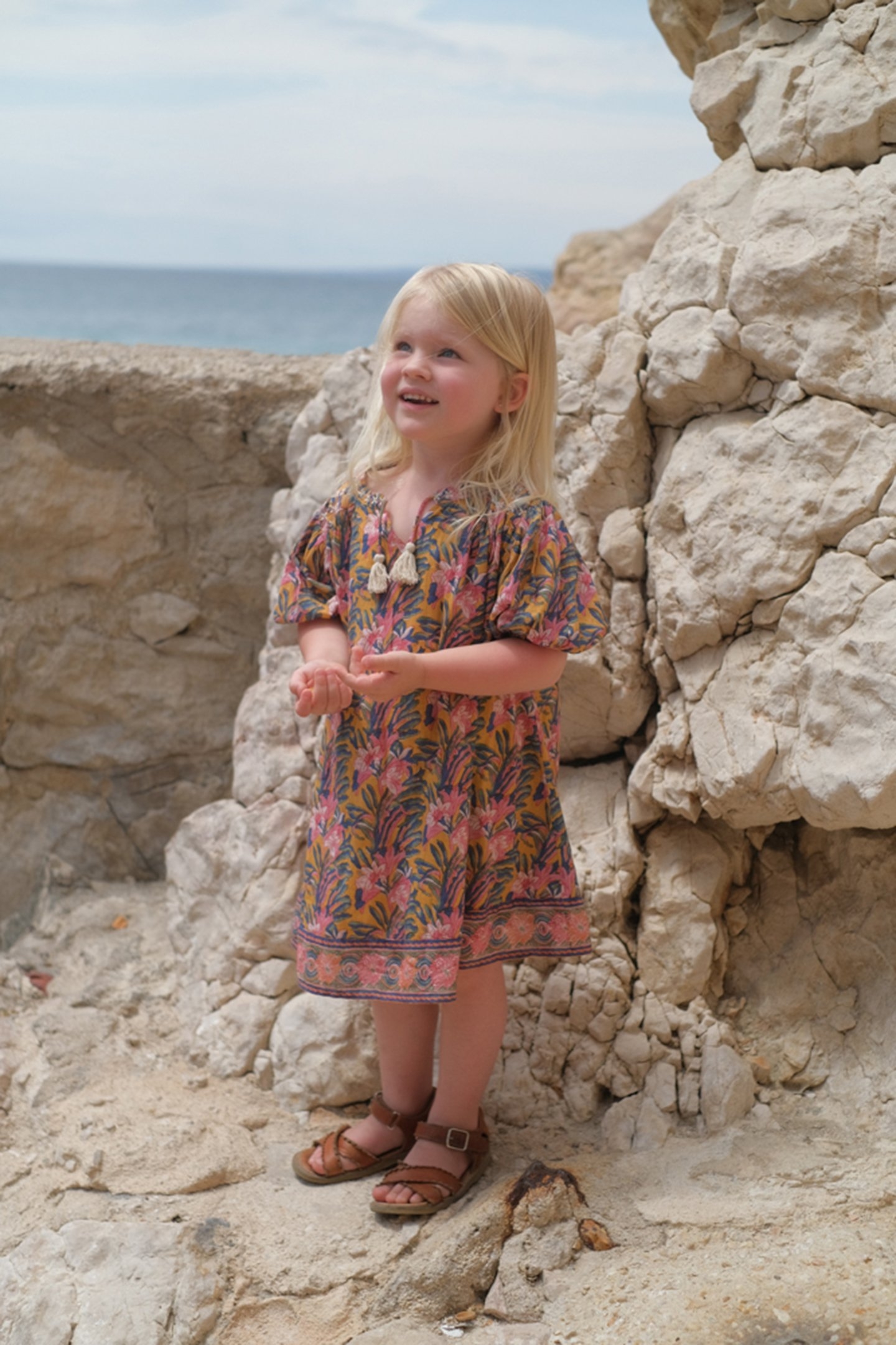 DRESS EUGENIE HONEY FLOWER 1