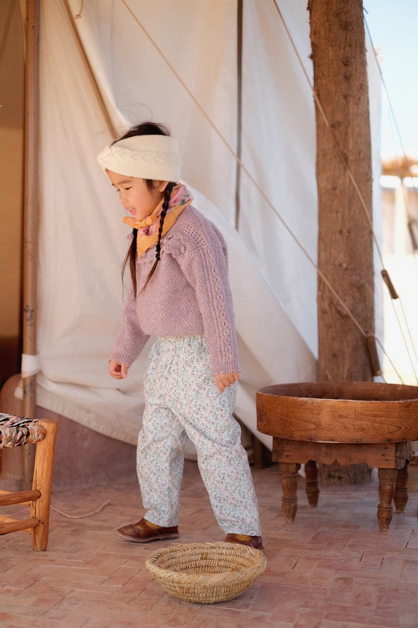 PANTS NIMA CREAM RETRO PANSY 3