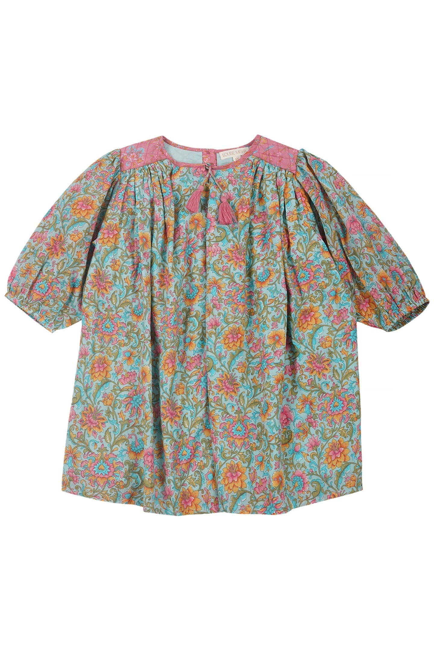 DRESS EUGENIE WATER R FLOWER-PINK 1