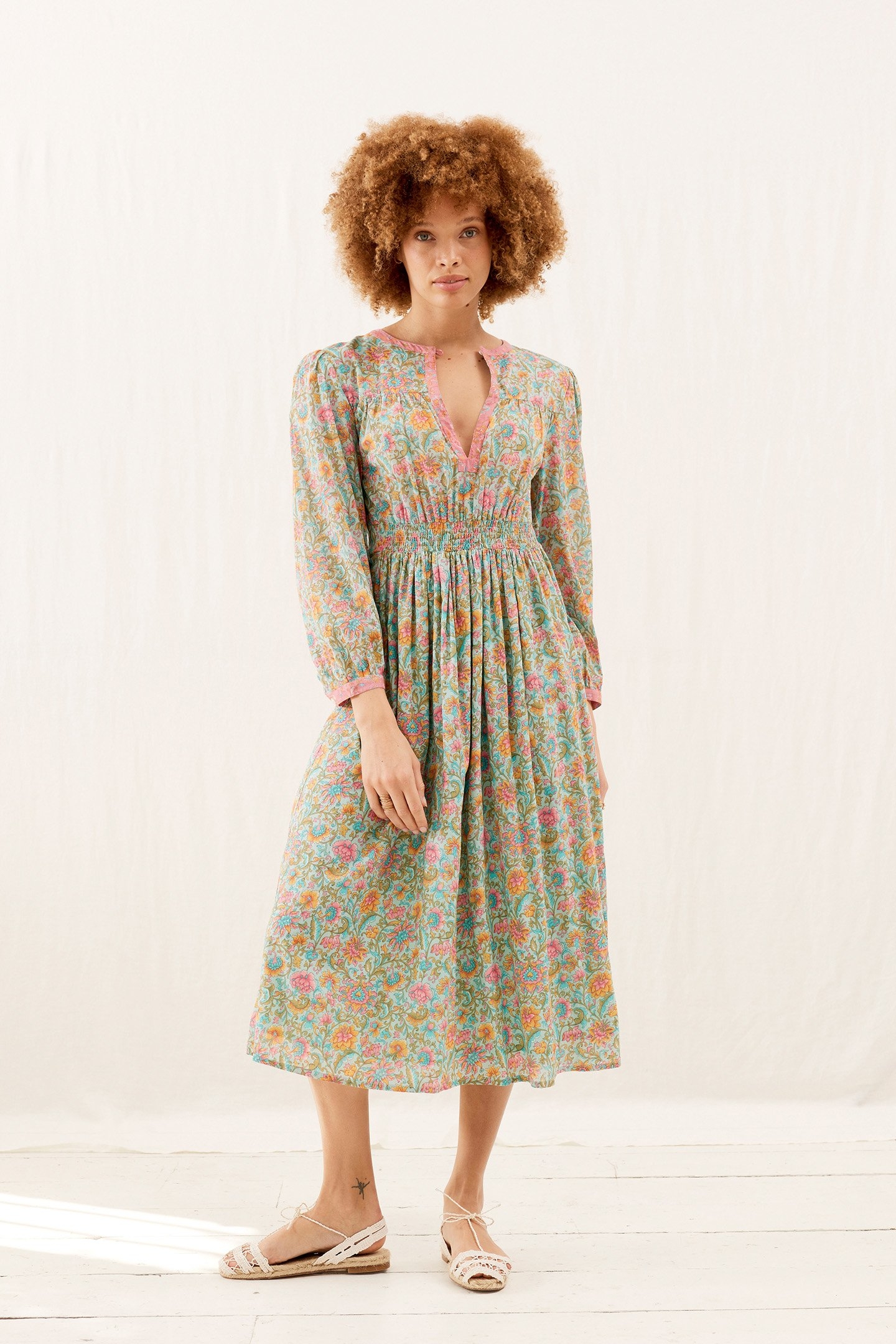 DRESS DIANE WATER R FLOWER-PINK 1