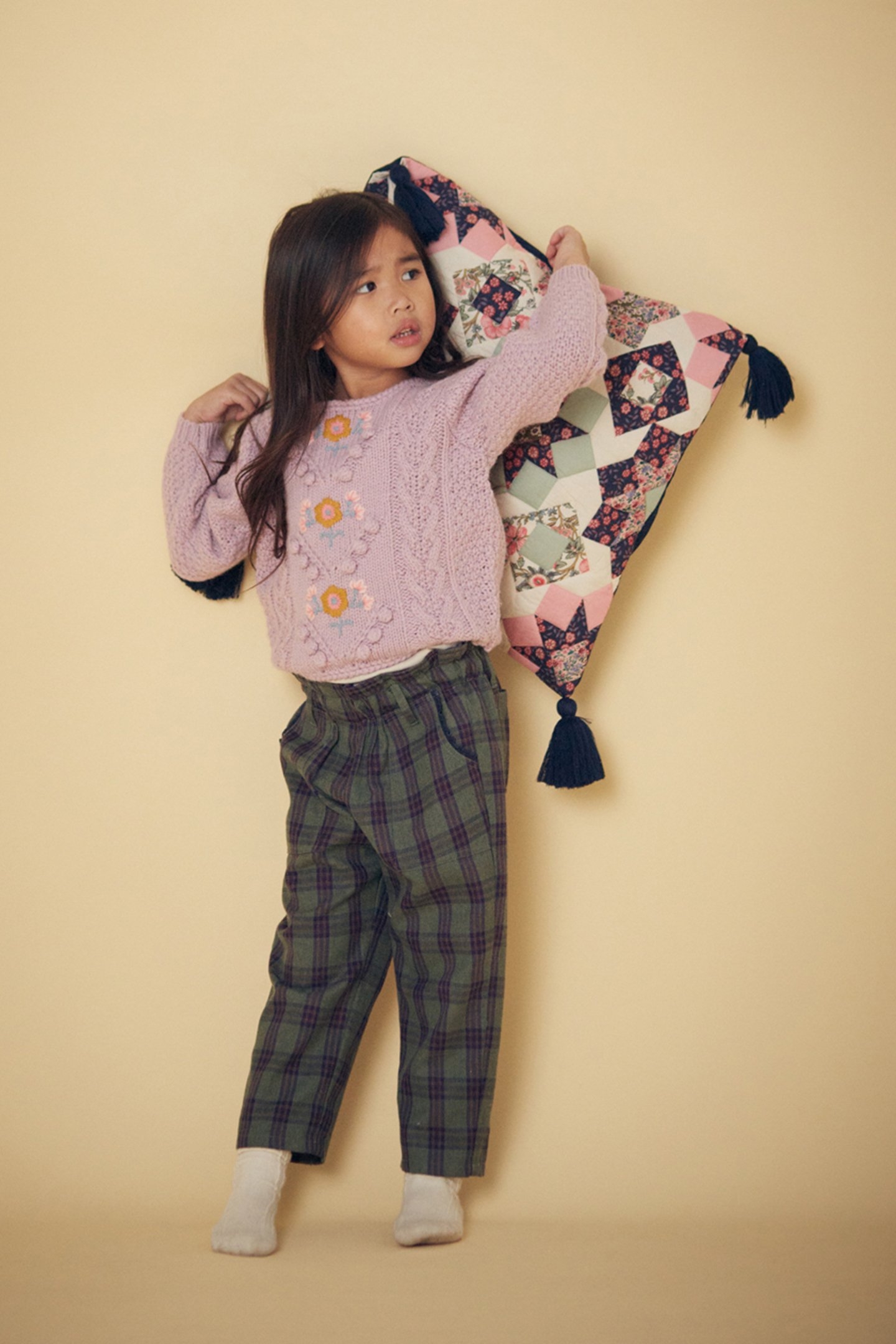 PANTS NIMA GREEN TARTAN 1