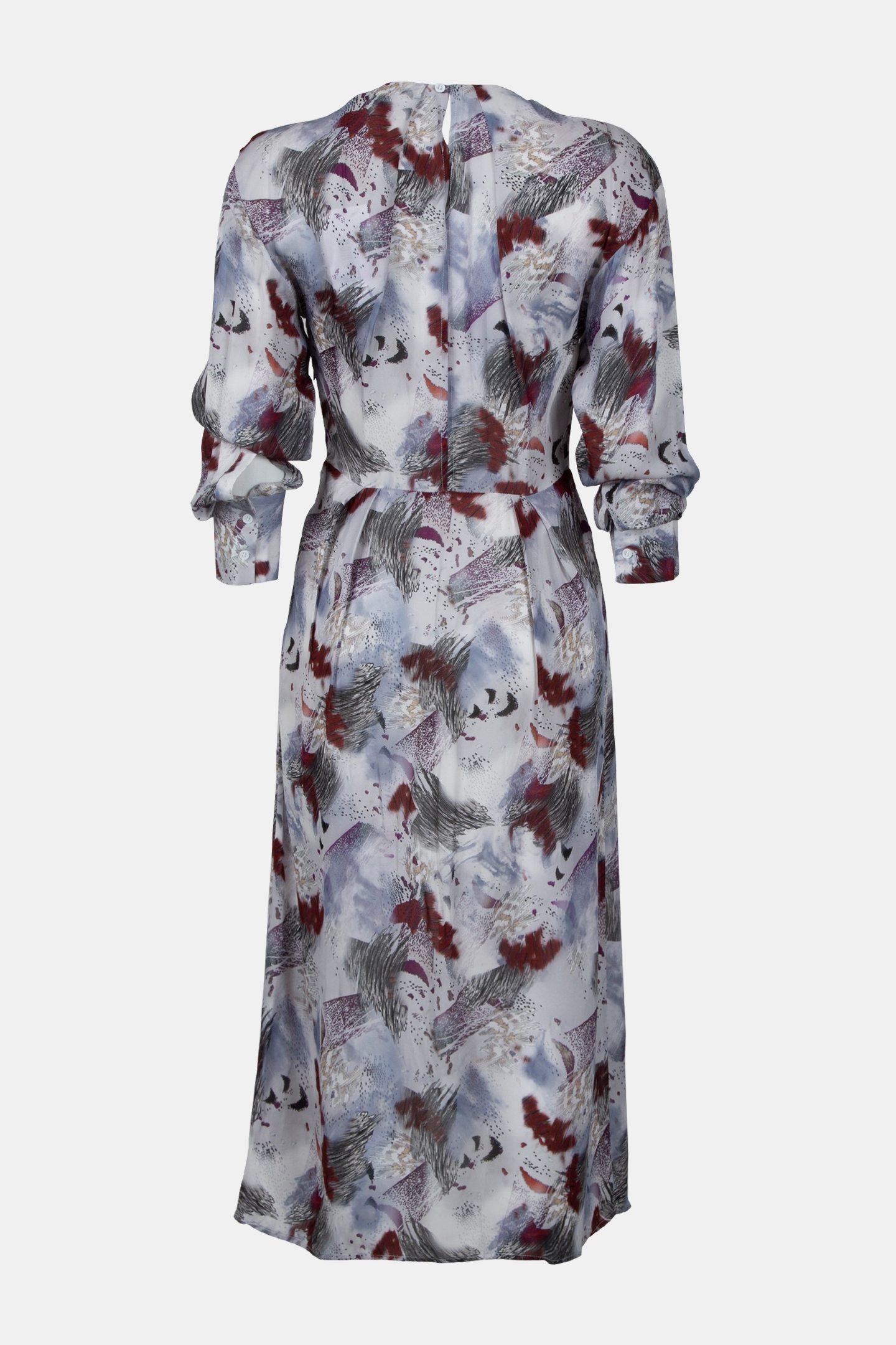 CHENOA DRESS WHITE/BURGUNDY 4