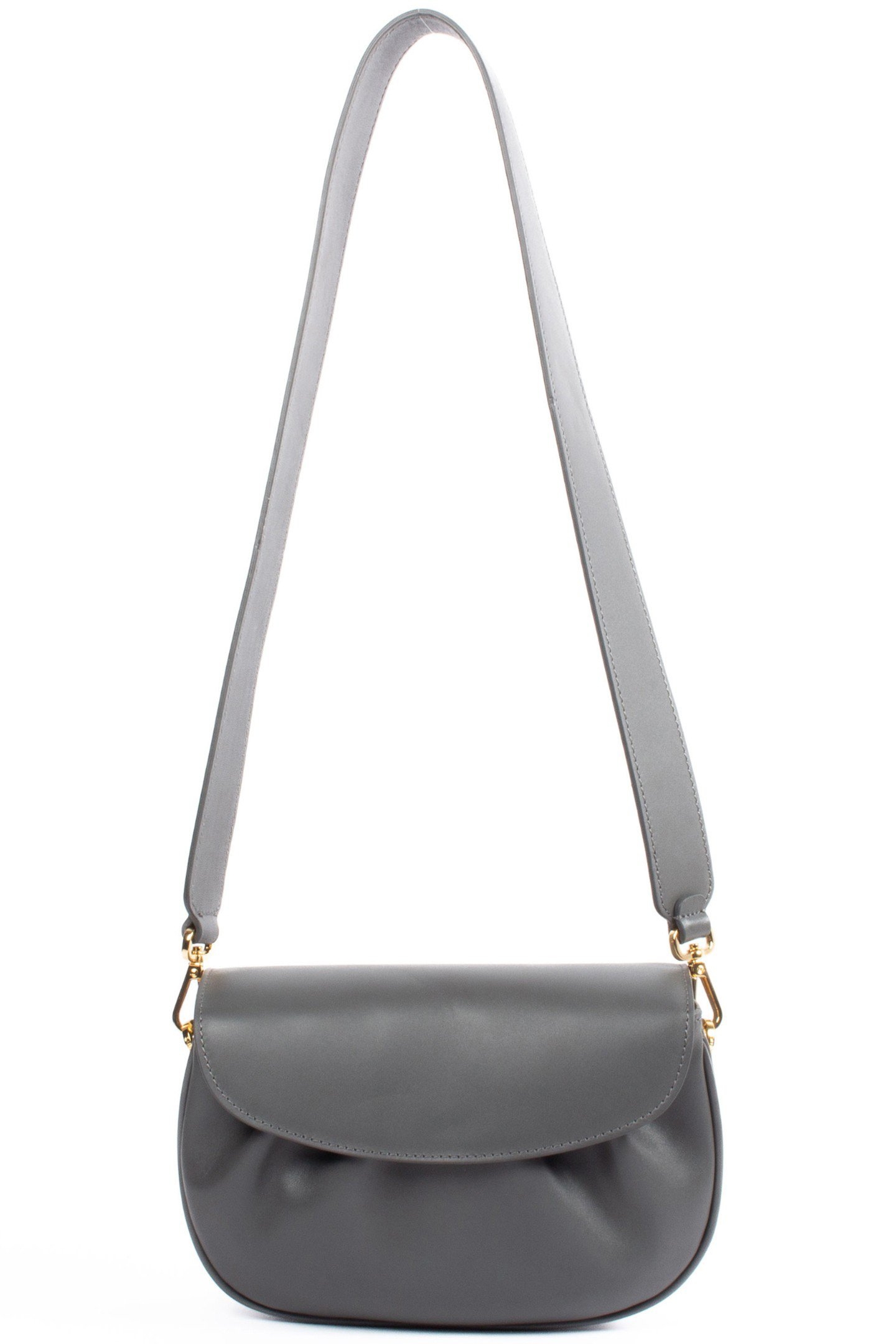 DIMPLE FLAP LEATHER CHARCOAL 1