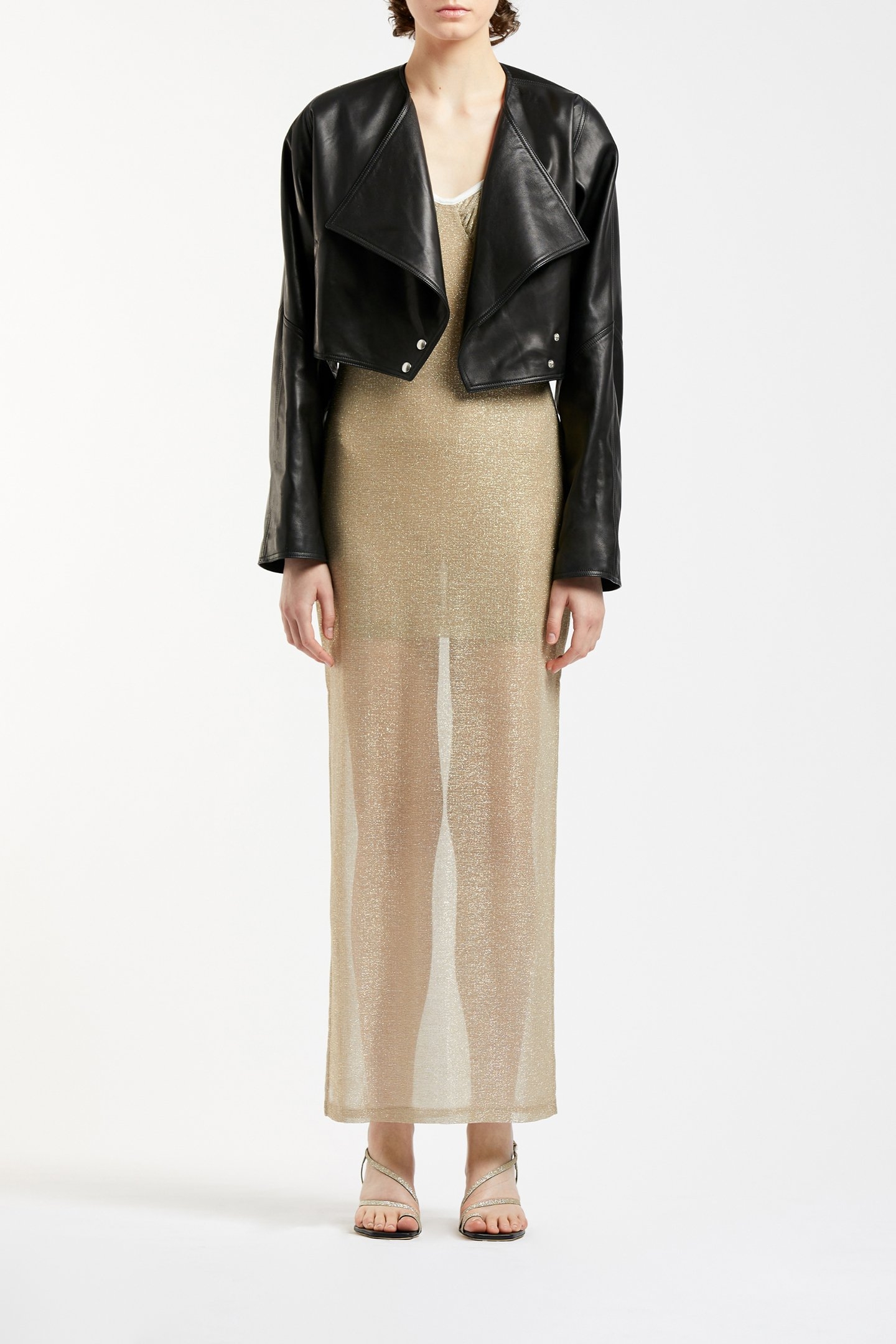 CROPPED LEATHER JACKET BLACK 3