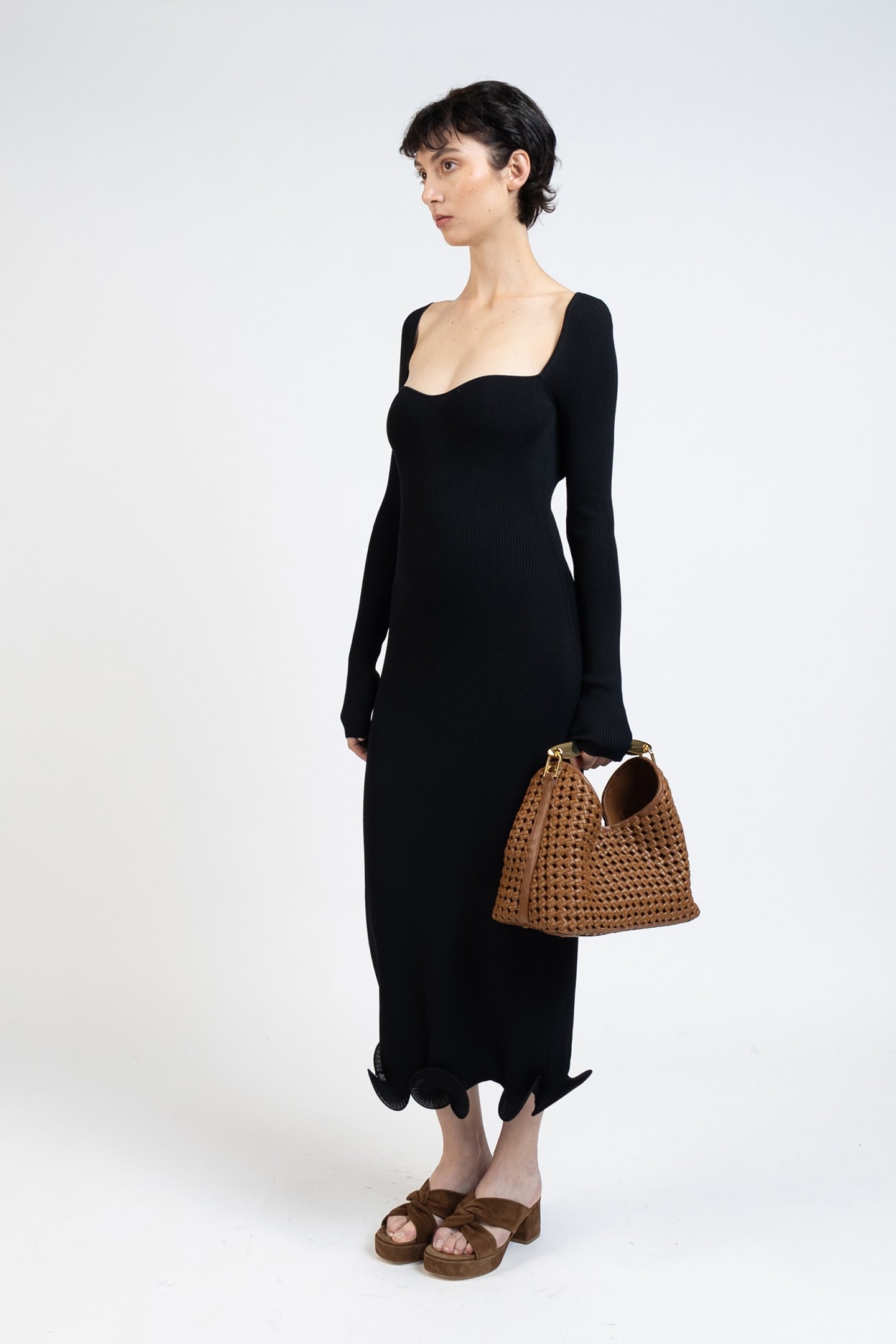 CORSET KNIT DRESS BLACK 3