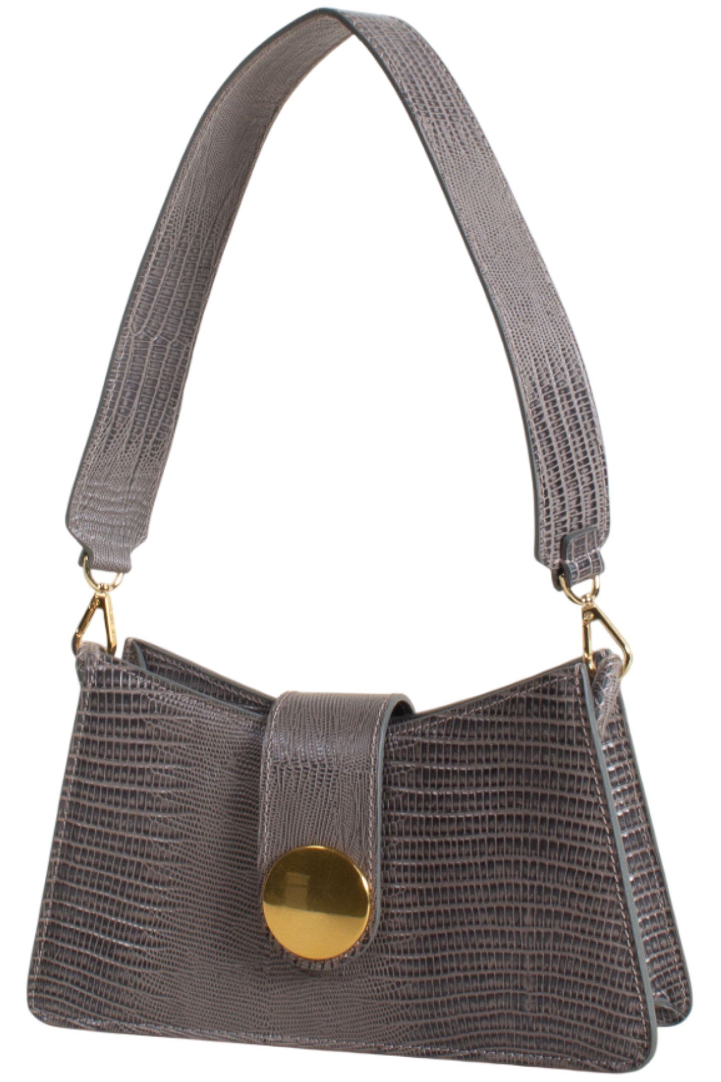 BUCKLE LEATHER LIZARD GREY 3