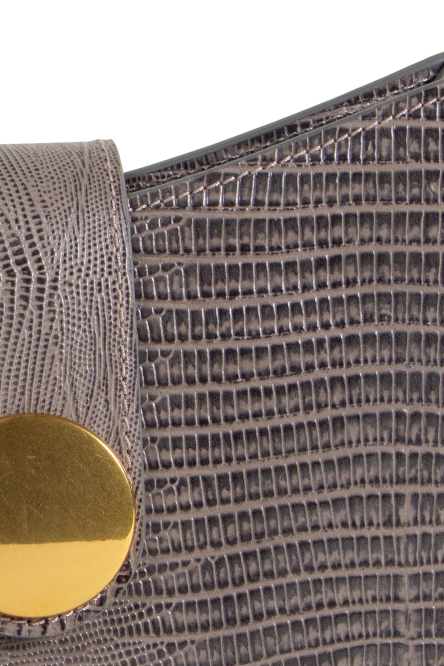 BUCKLE LEATHER LIZARD GREY 6