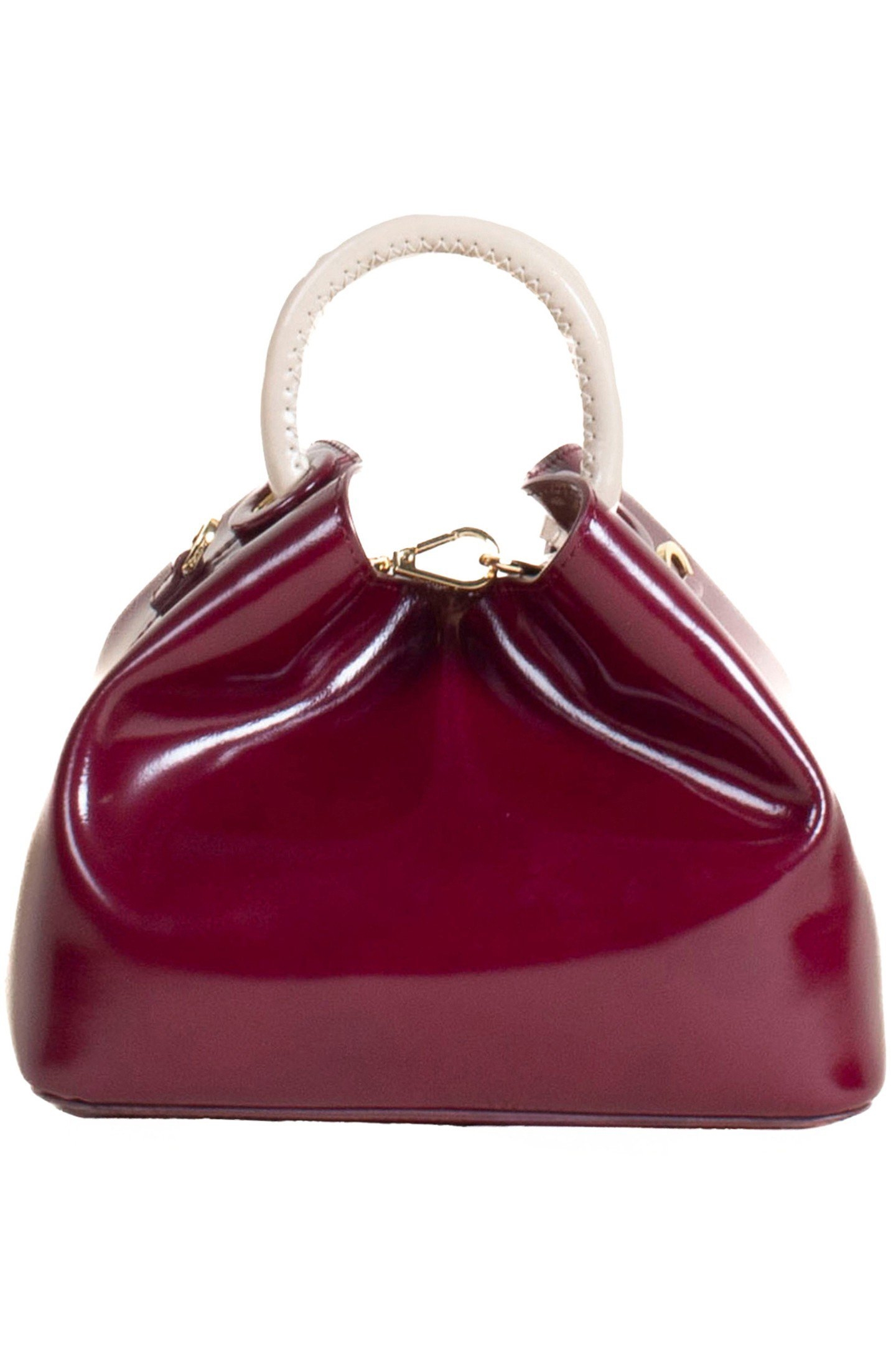 BAOZI MIRROR LEATHER BURGUNDY/MIRROR BEIGE 1