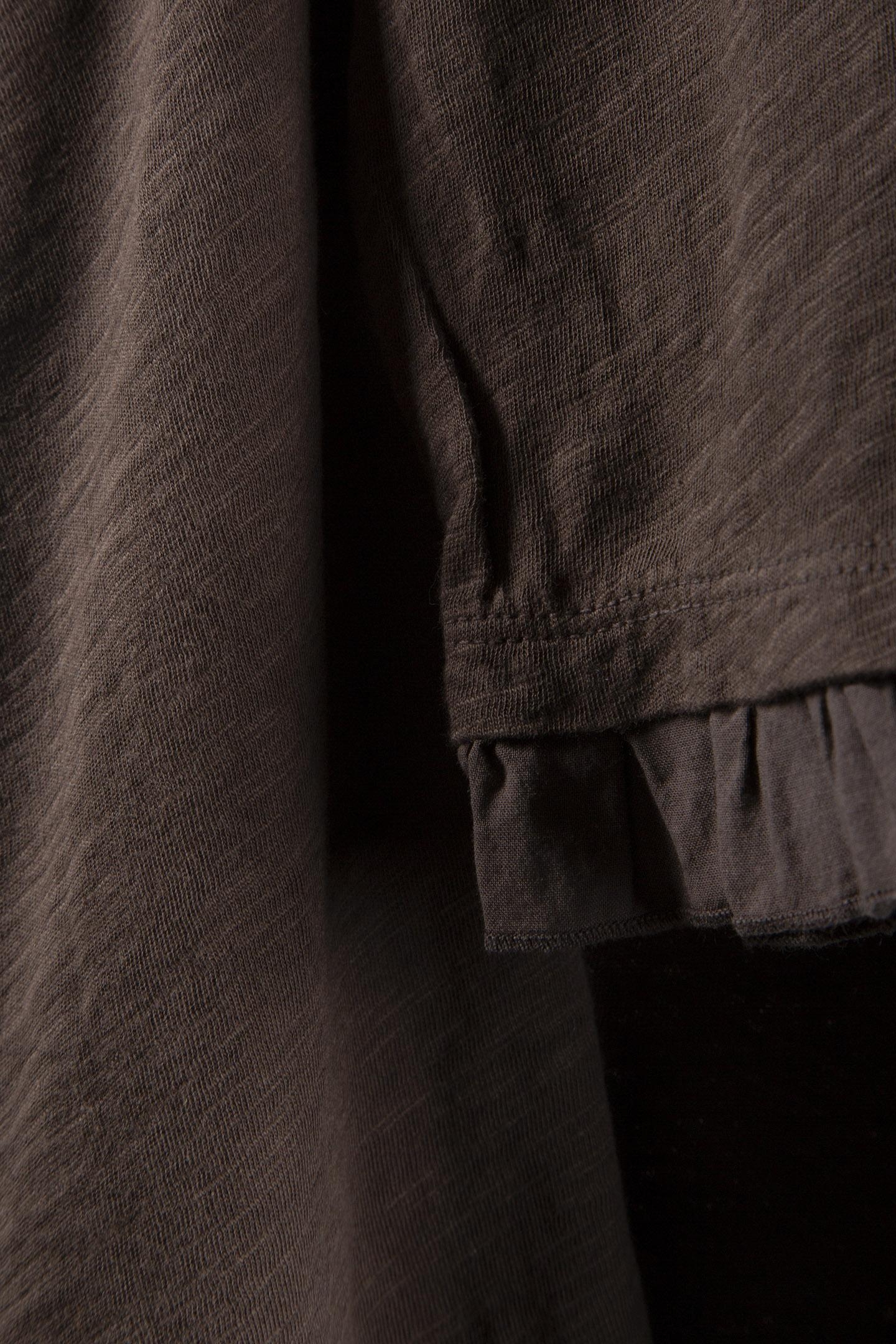 ORGANIC SLUB FRILL LONGSLEEVE ESPRESSO 6