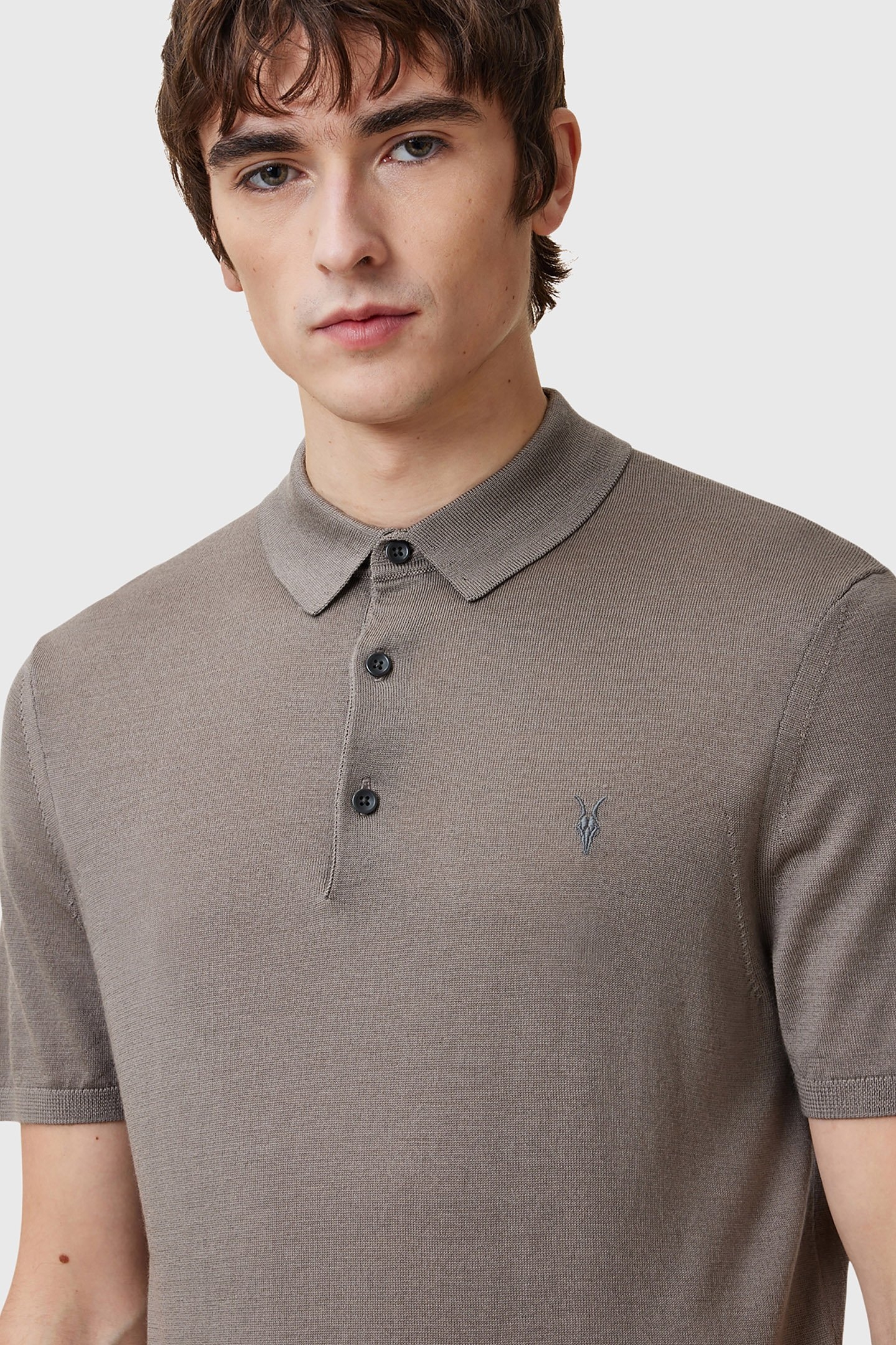 MODE MERINO SS POLO CHESTNUT BROWN 5