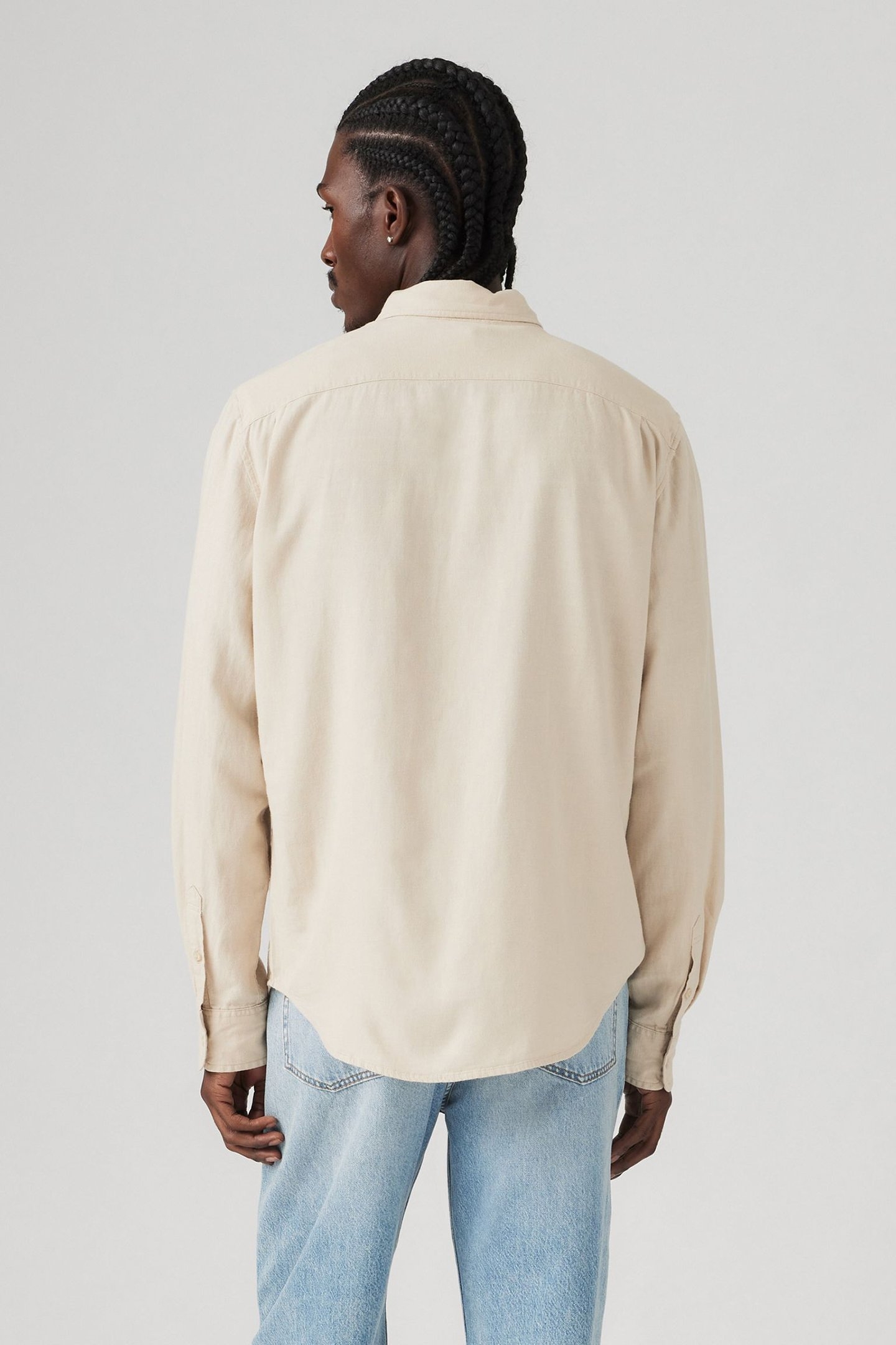 SUNSET POCKET STANDARD FIT COTTON LINEN SHIRT NEUTRAL 2