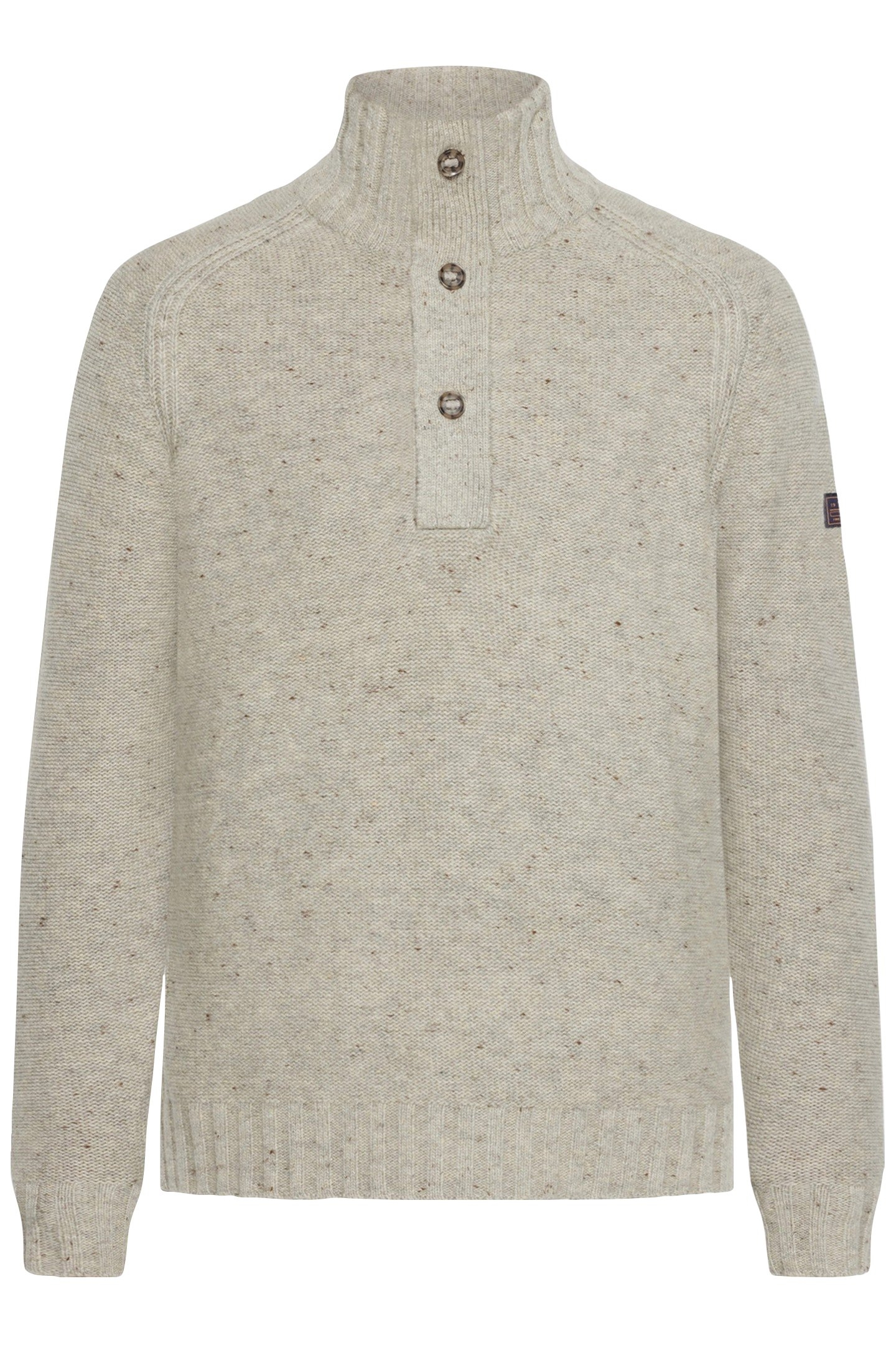 AMADEUSSI DONEGAL BUTTON KNIT OAK MELANGE 4