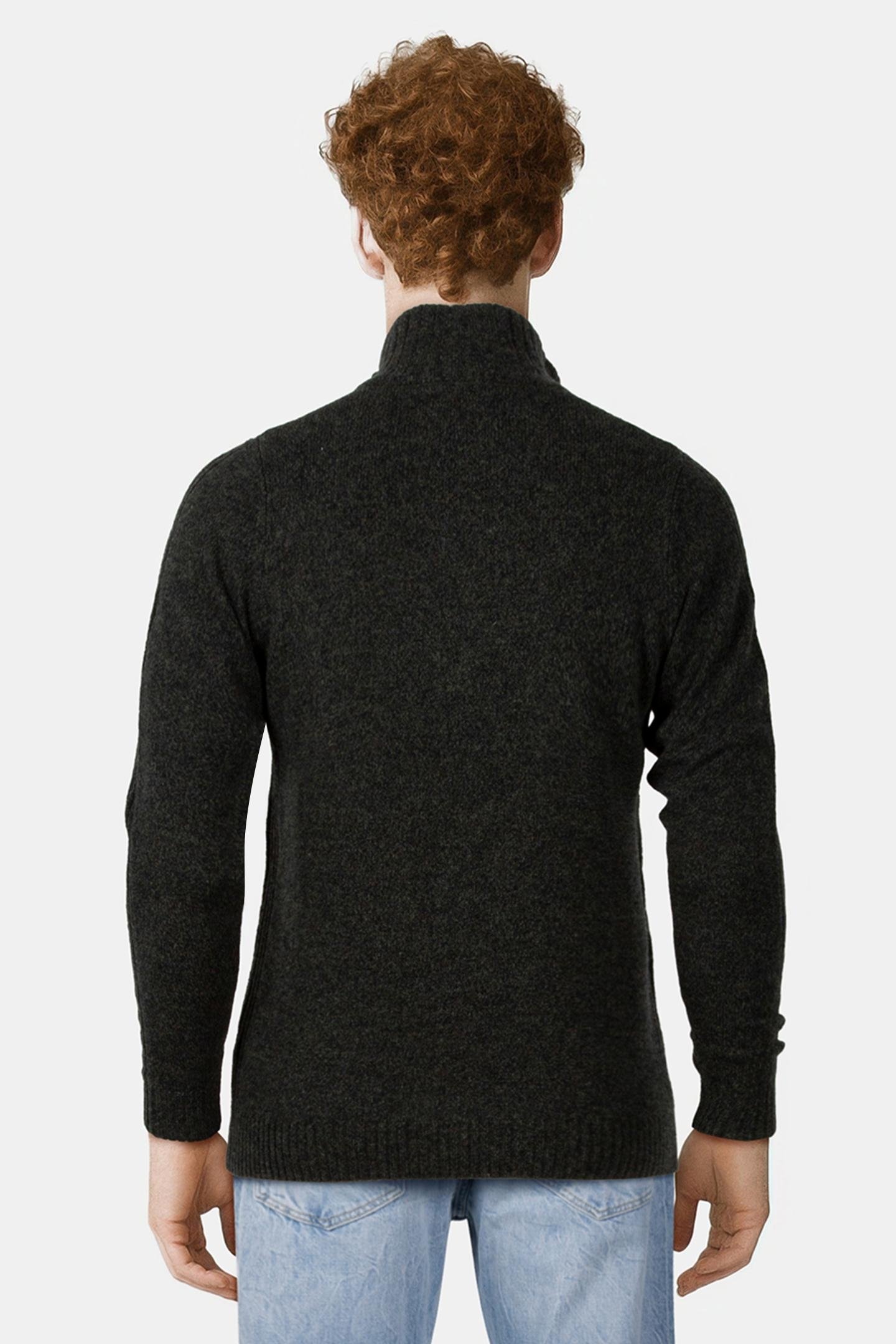 LOUSI KM F24 KNIT DARK GREEN MELANGE 2