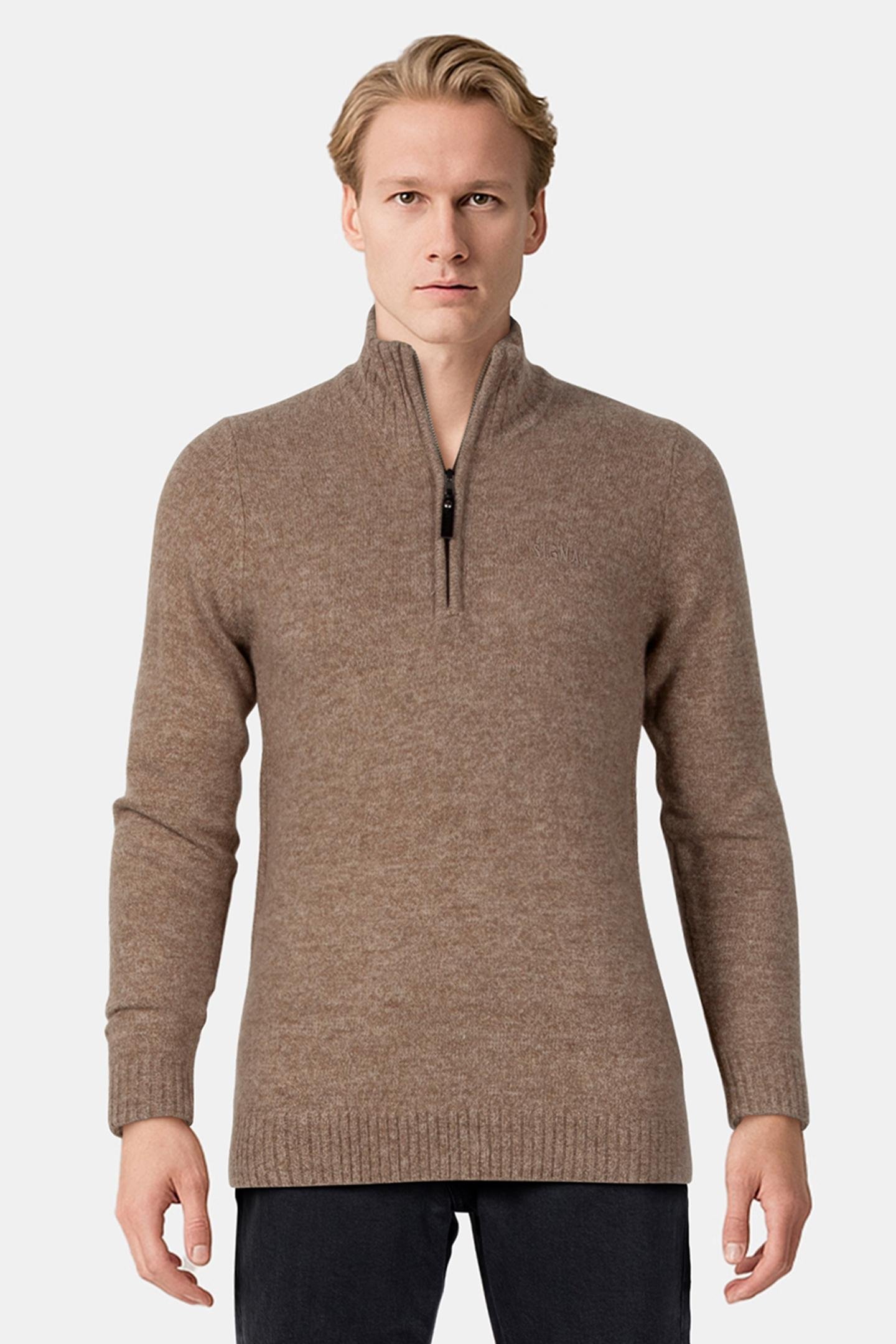 LOUSI KM F24 KNIT GRAY SAND MELANGE 1