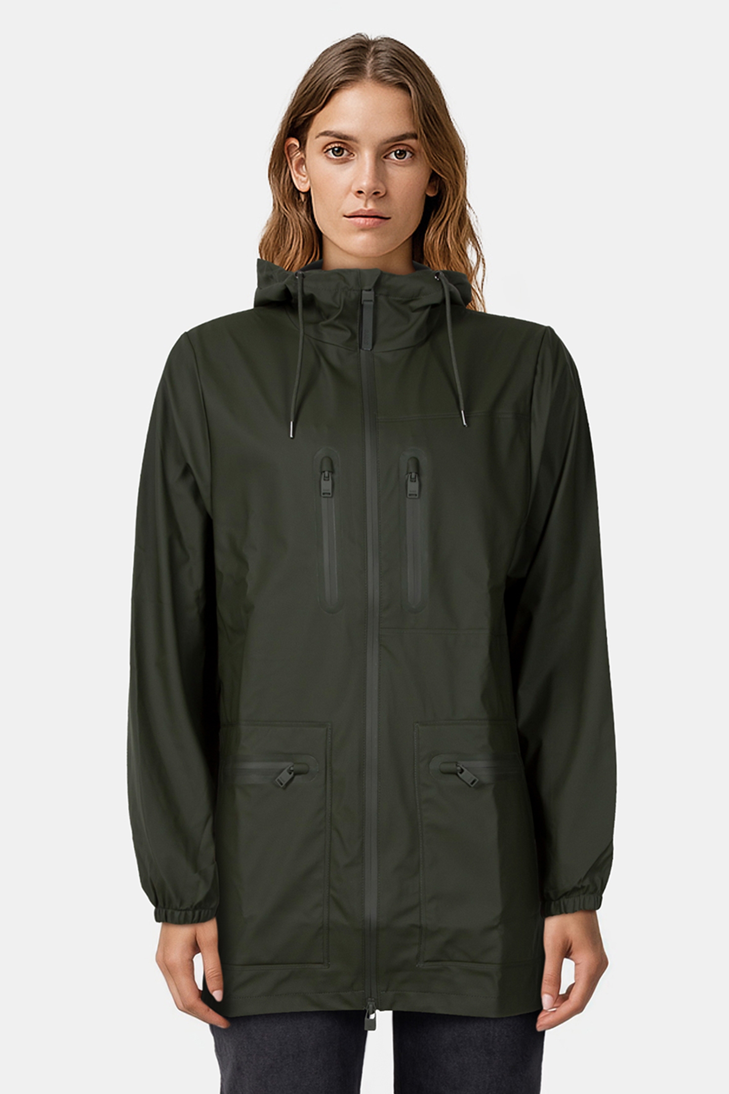 UNISEX CARGO LONG JACKET W3 GREEN 3