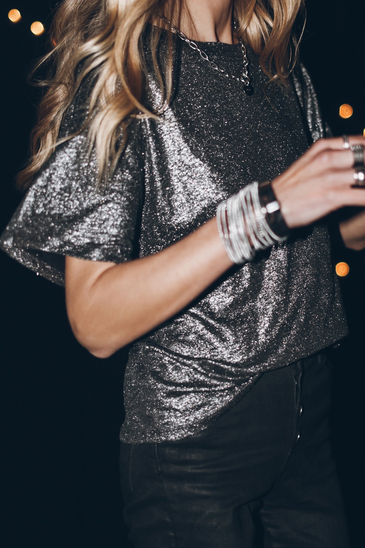 THE GLITTER LINEN BASE T-SHIRT 3