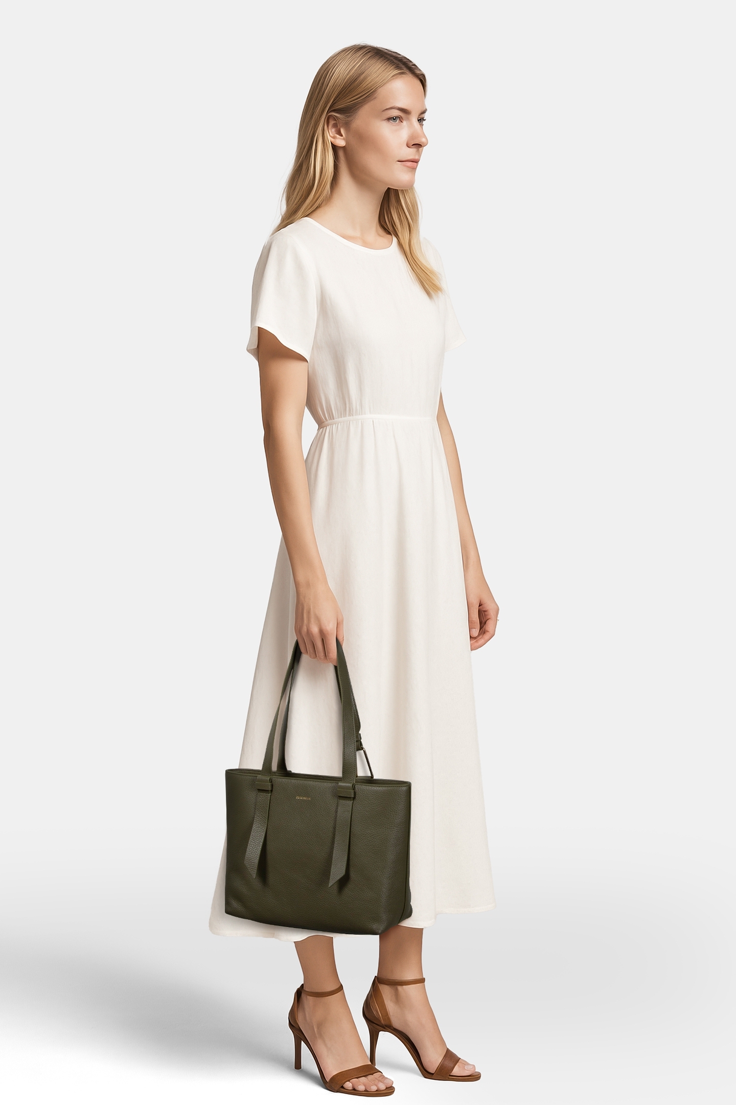 GRAINED LEATHER TOTE BAG 1