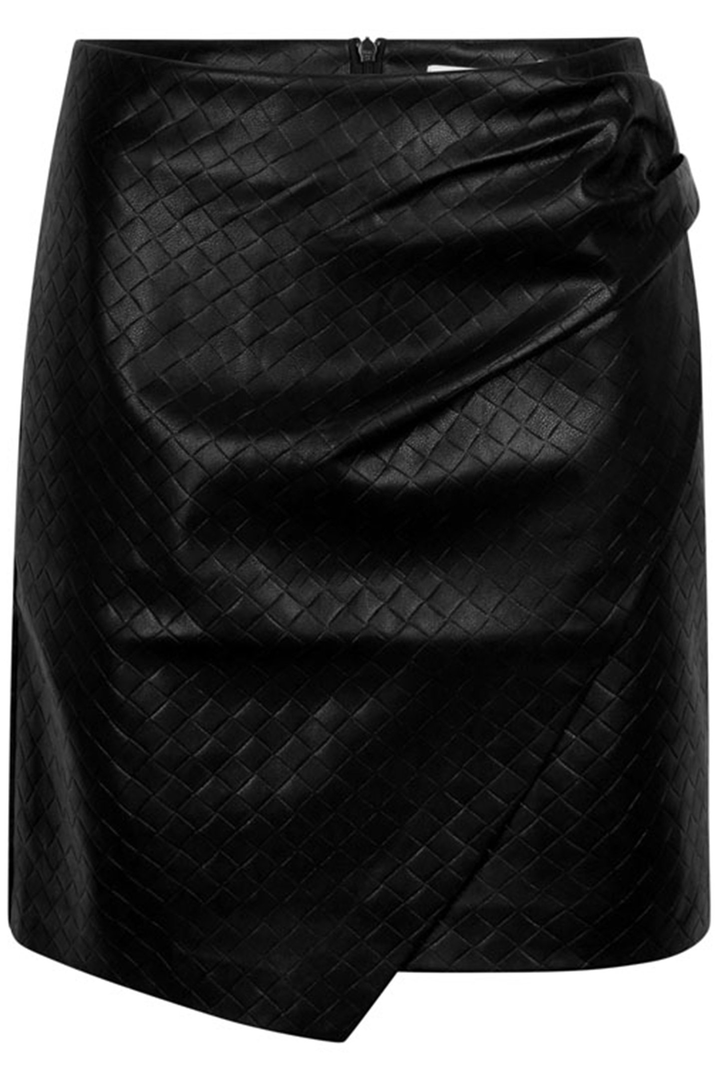 LAWRENCE FAUX LEATHER SKIRT RAVEN 4