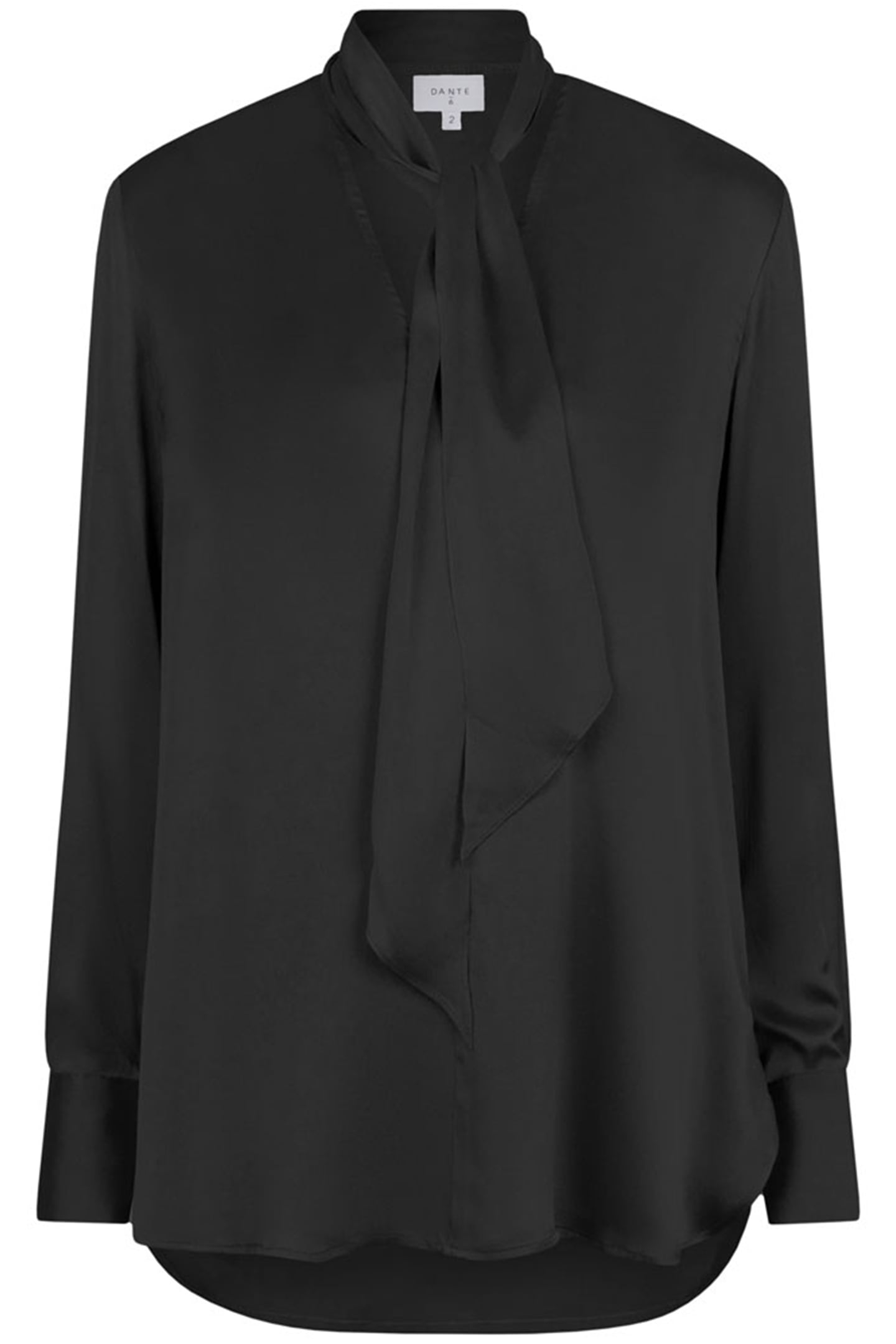MYSTÈRE SCARF SILK BLOUSE RAVEN 3