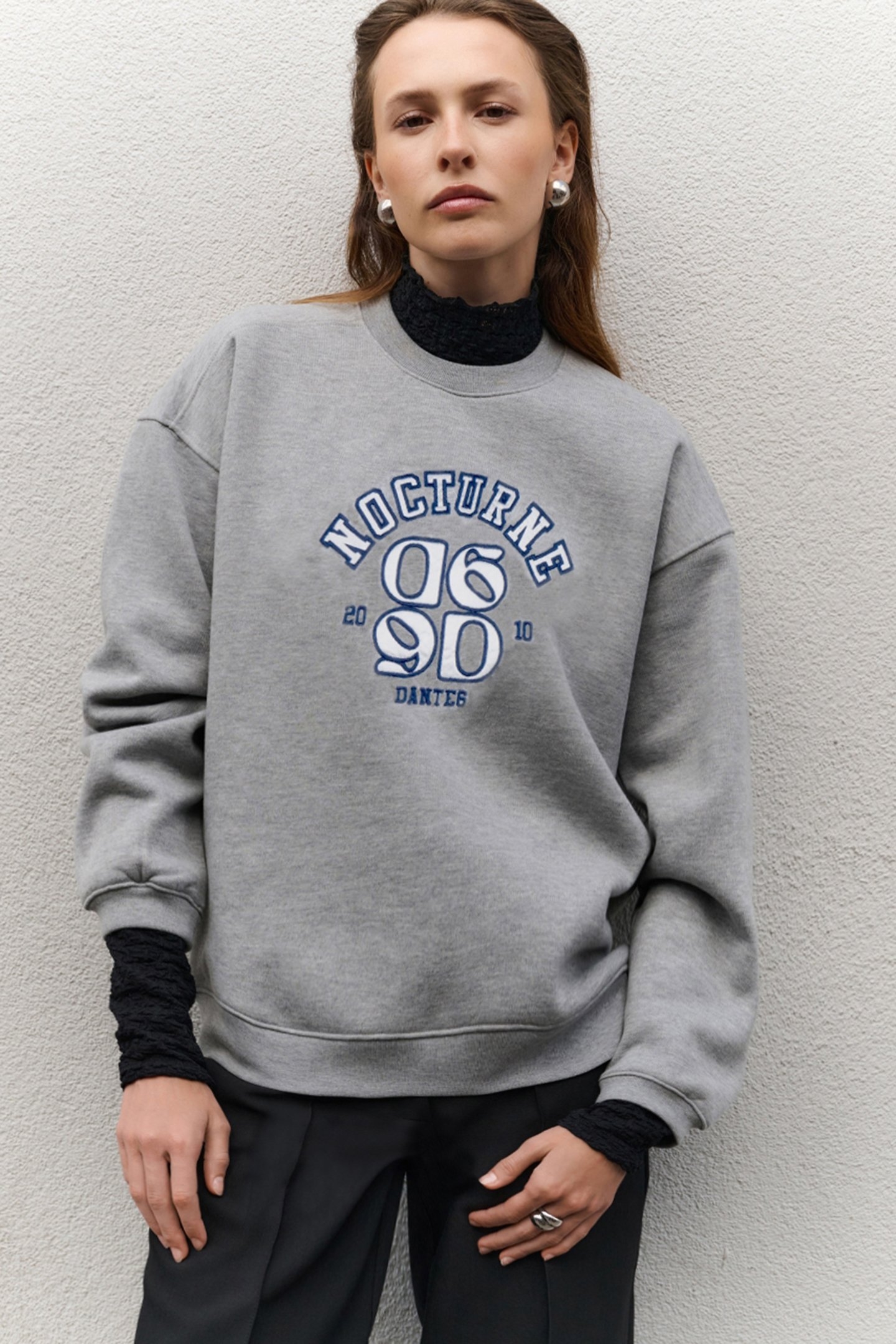 NOCTURNE LONG SWEATER HEATHER GREY 1