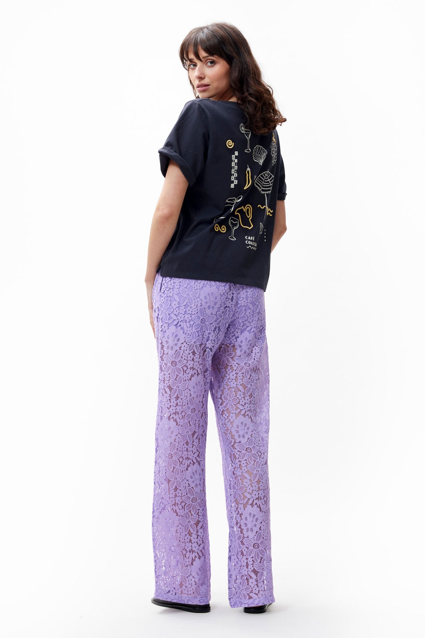 GRAPHIC ROLL UP SLEEVE TSHIRT DARK GREY 3