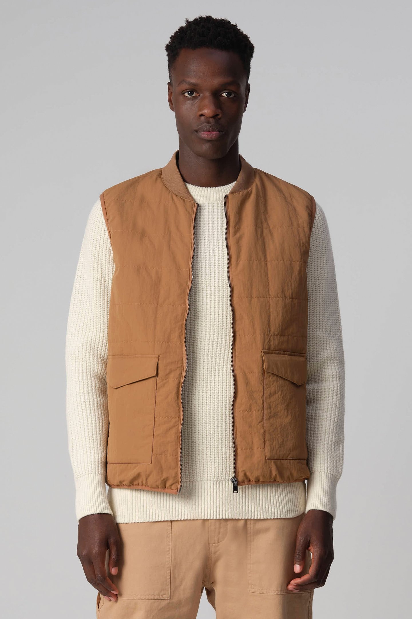 J.C. RAGS RAFE BODYWARMER TOASTED COCONUT 1