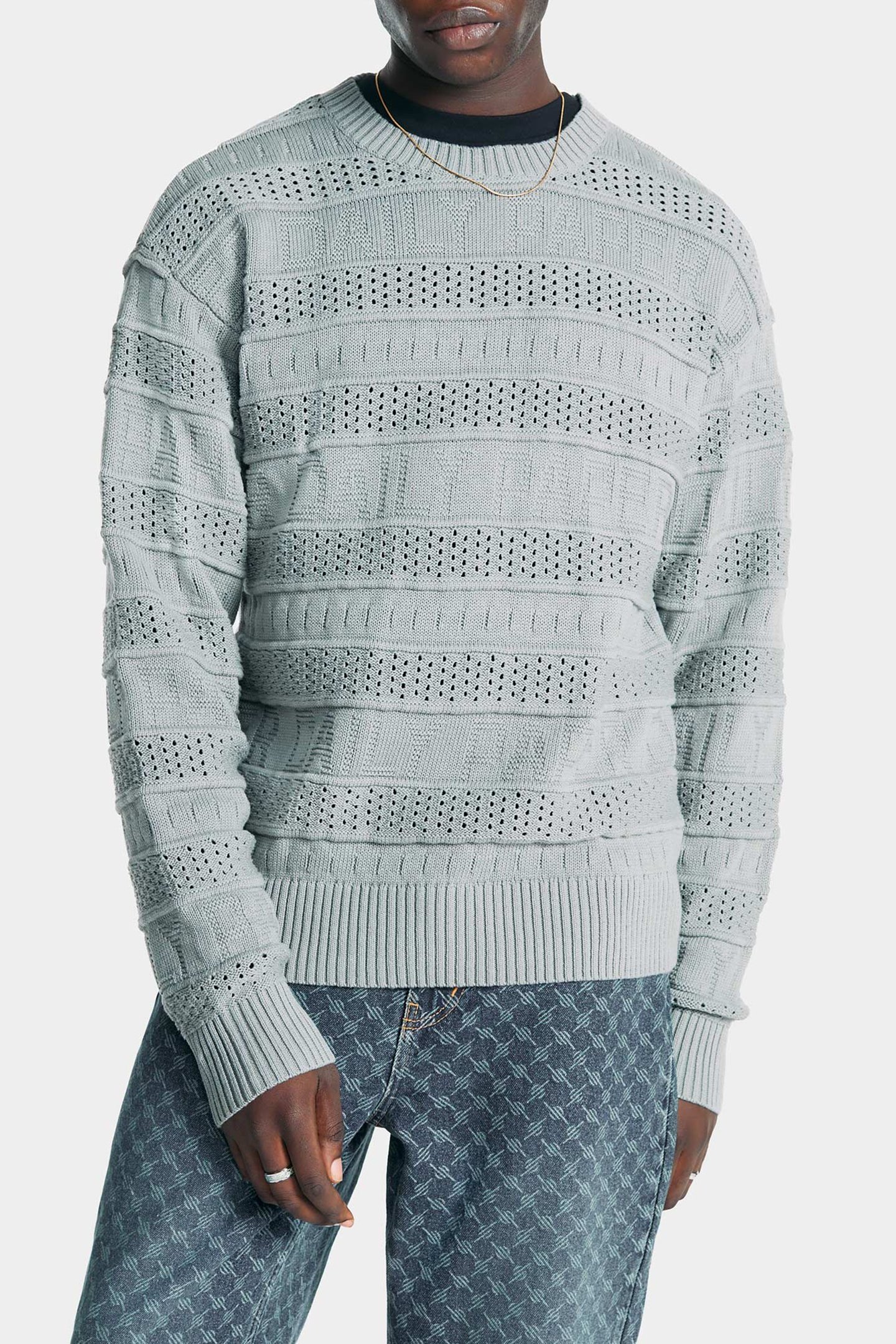 RAJIH KNIT SWEATER GREY 1