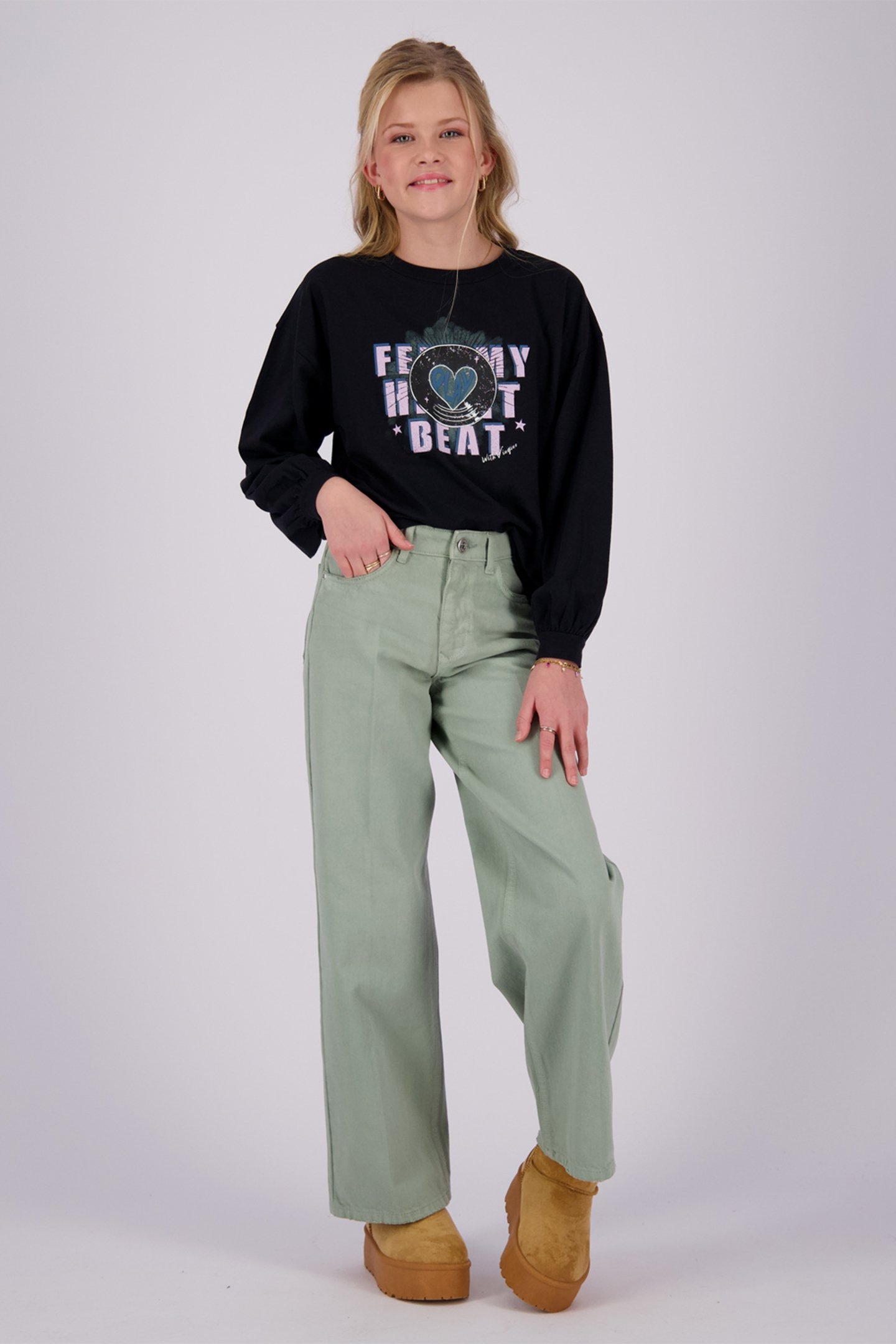 GIRLS JEANIN T-SHIRT DEEP BLACK 1