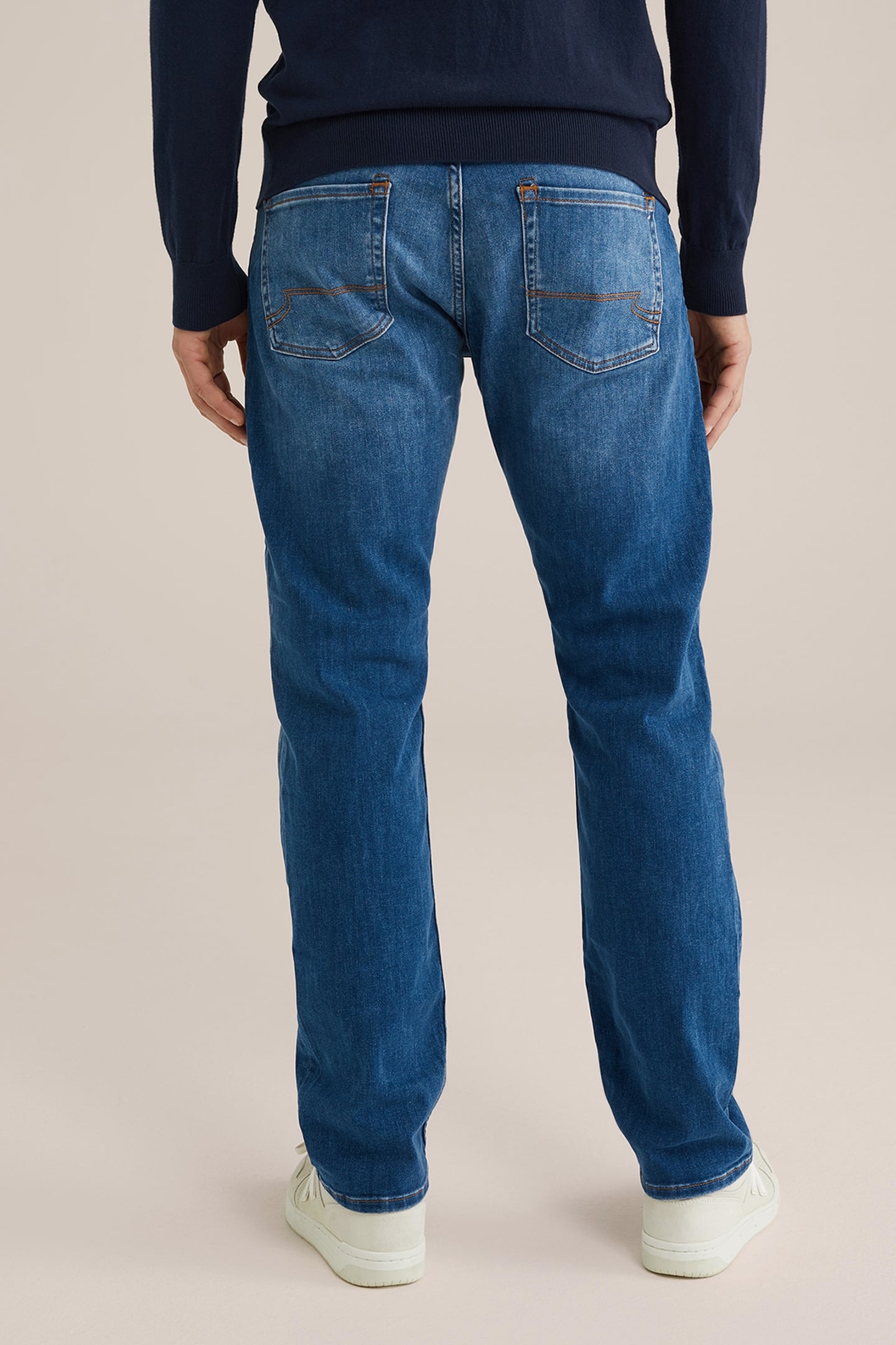 5-POCKET MID WAIST DARK BLUE 2