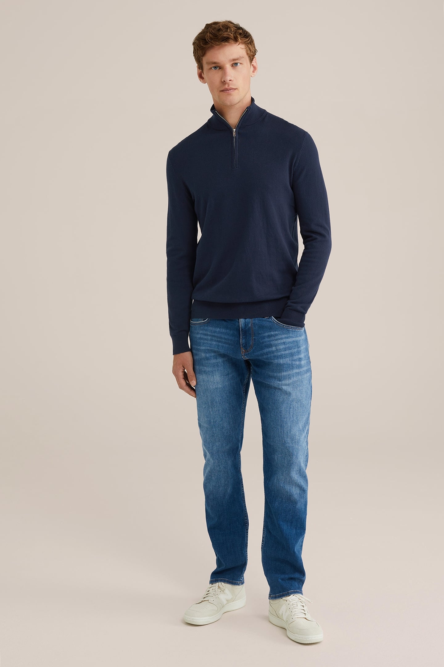 5-POCKET MID WAIST DARK BLUE 3