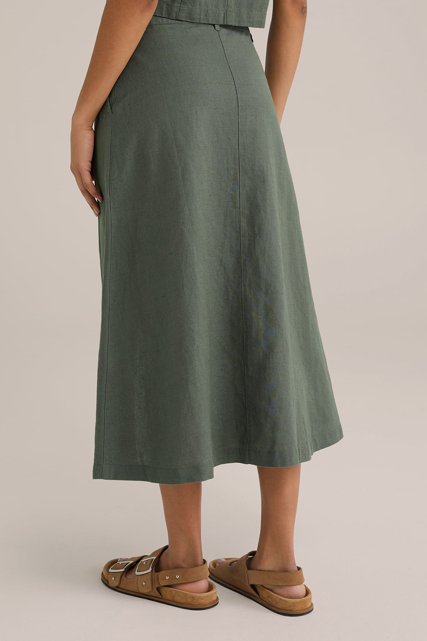 SKIRT MEDIUM LENGTH DARK GREEN 2