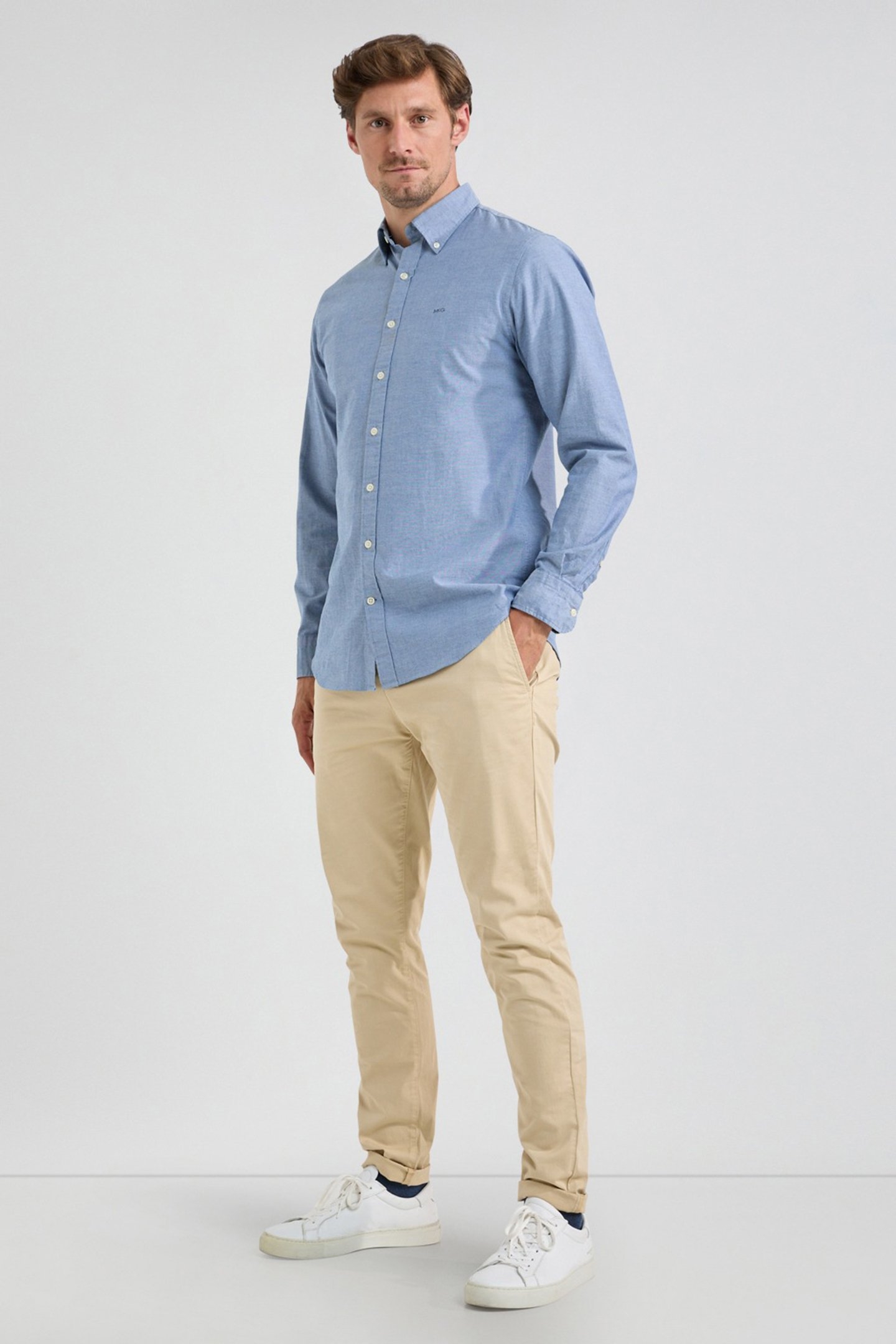 STRETCH OXFORD SHIRT NAVY 2