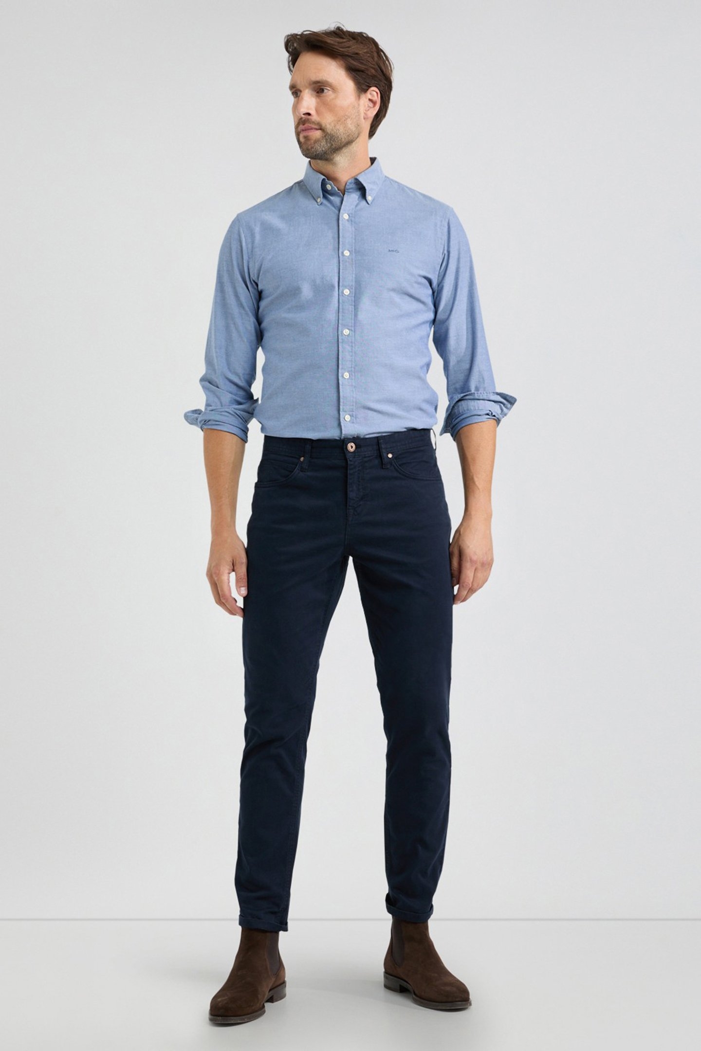 STRETCH OXFORD SHIRT NAVY 4