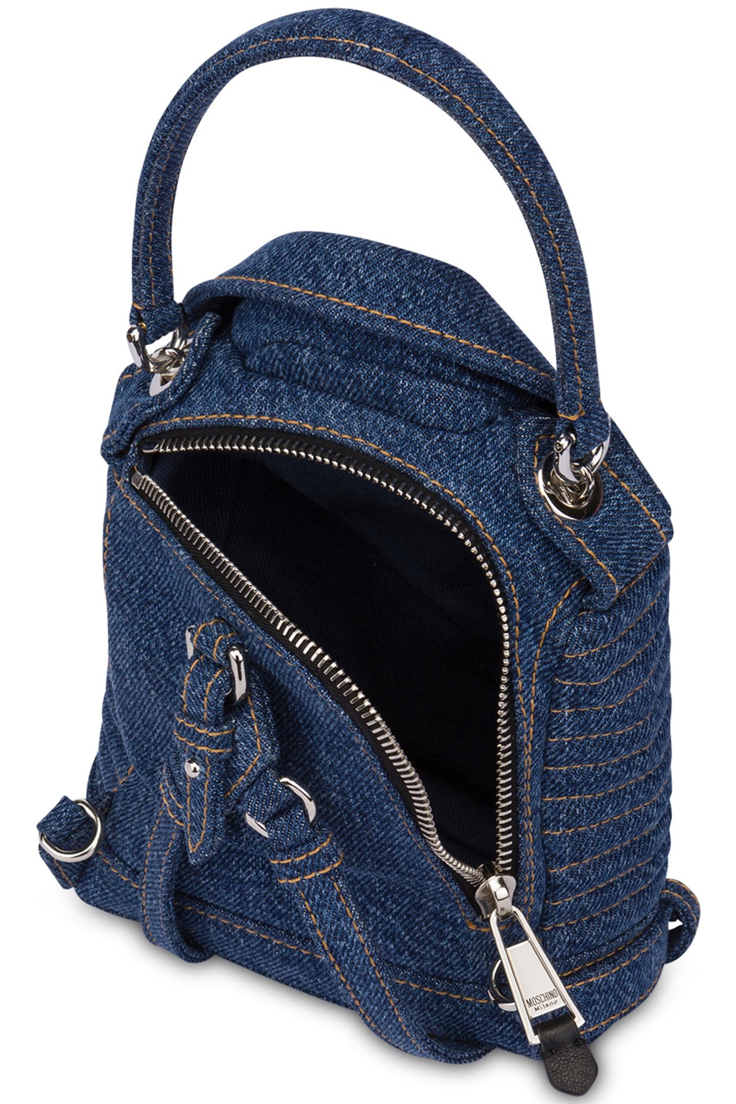 MINI DENIM BIKER BACKPACK BLUE 3