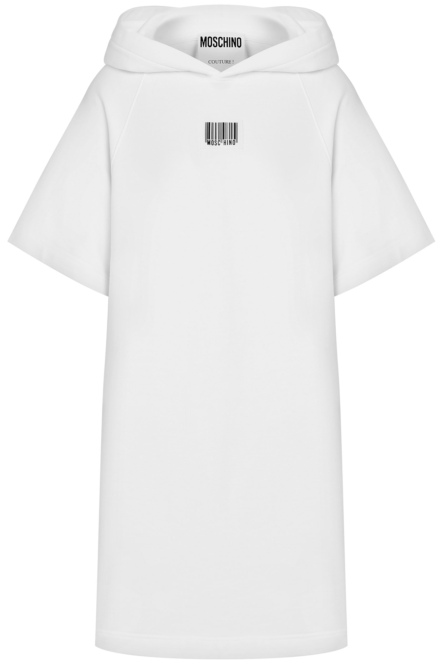 COTTON DRESS BARCODE PATCH WHITE 3