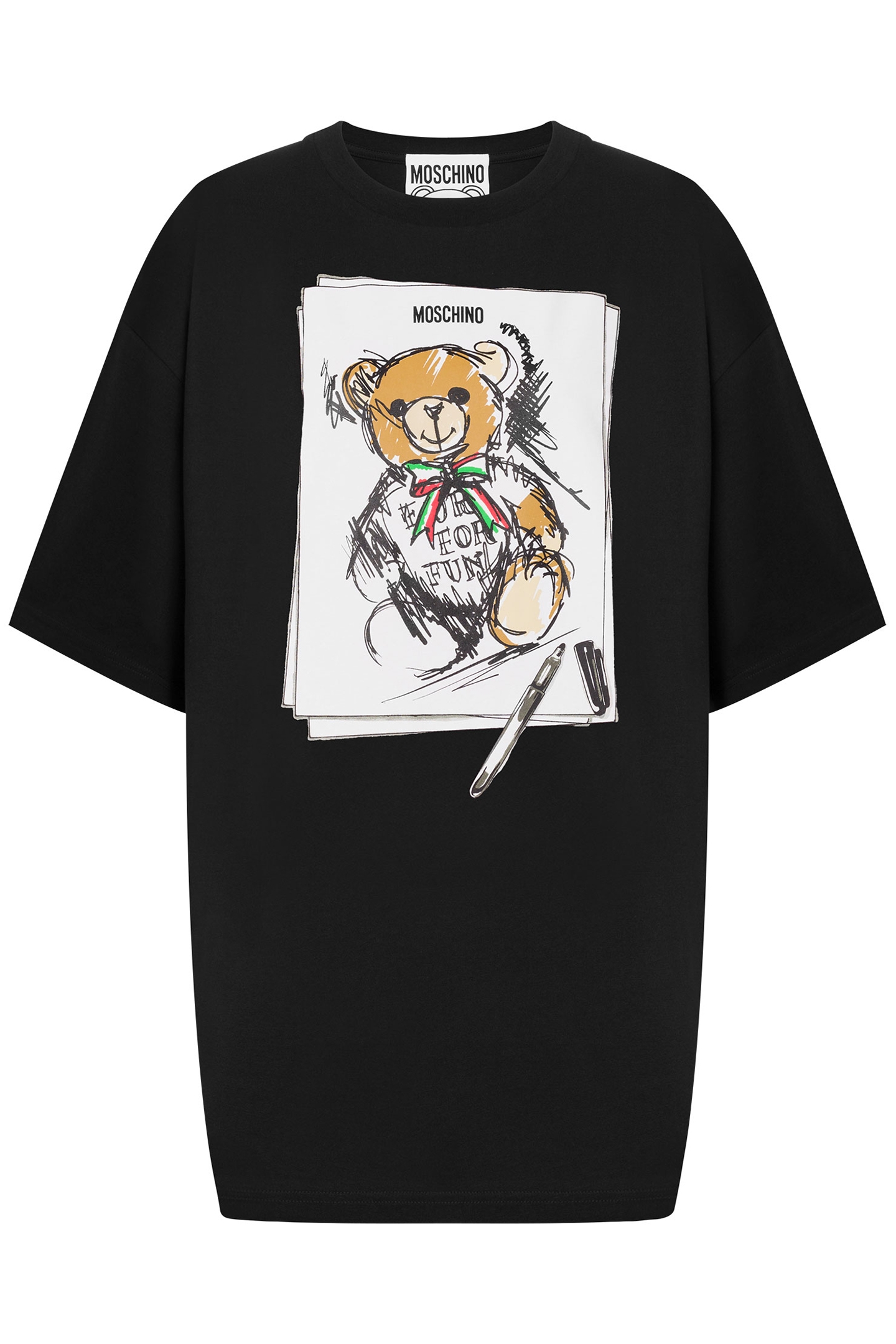 MOSCHINO TEDDY BEAR OVERSIZED T-SHIRT BLACK 3