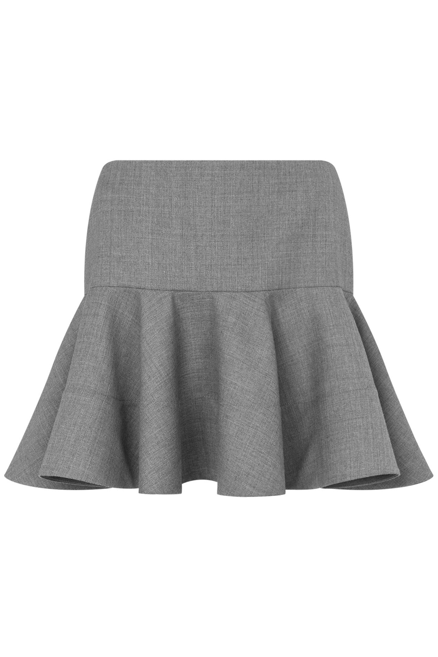 WOOL CANVAS MINISKIRT GREY 3