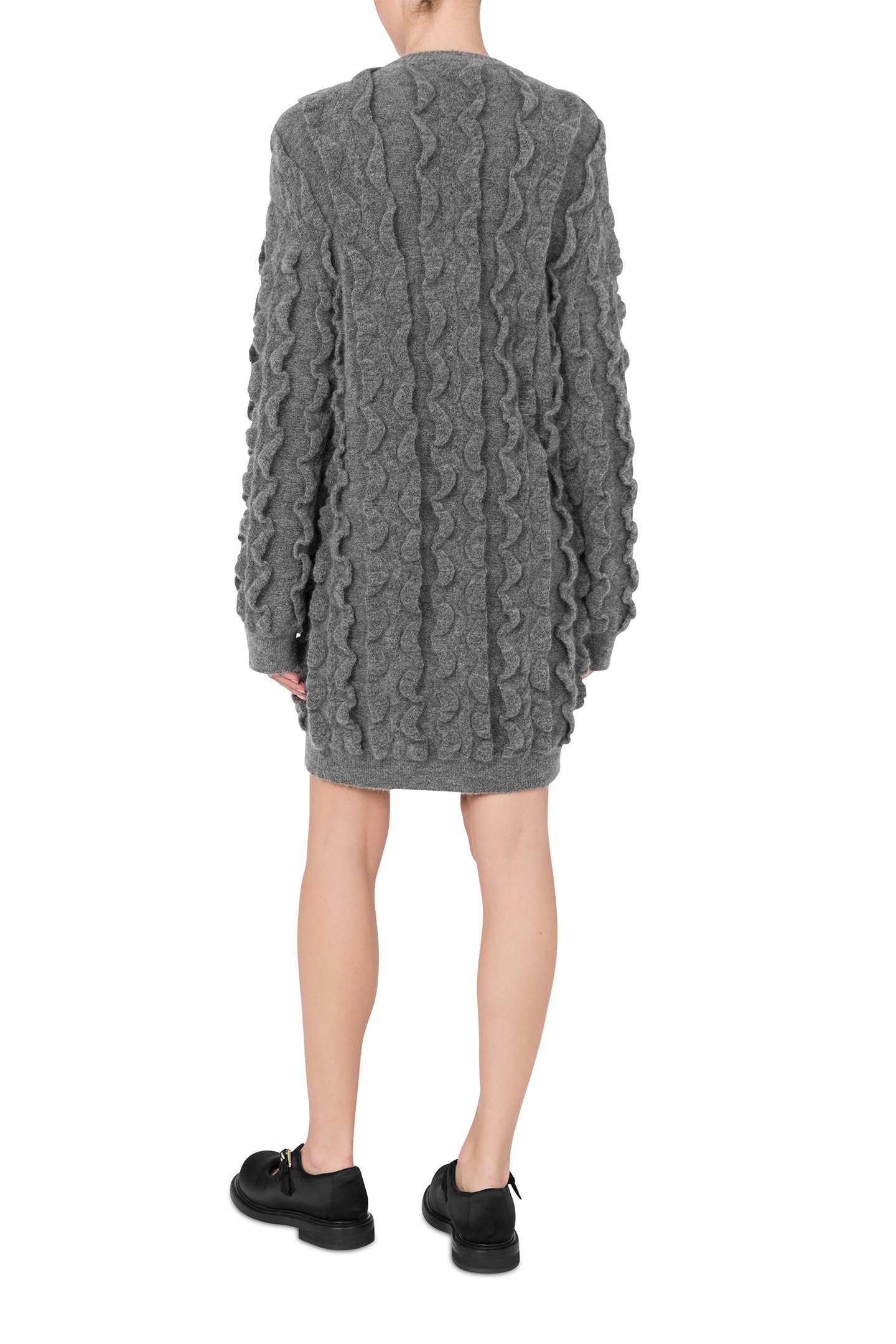 GOLDEN M STRETCH MOHAIR DRESS GREY 3