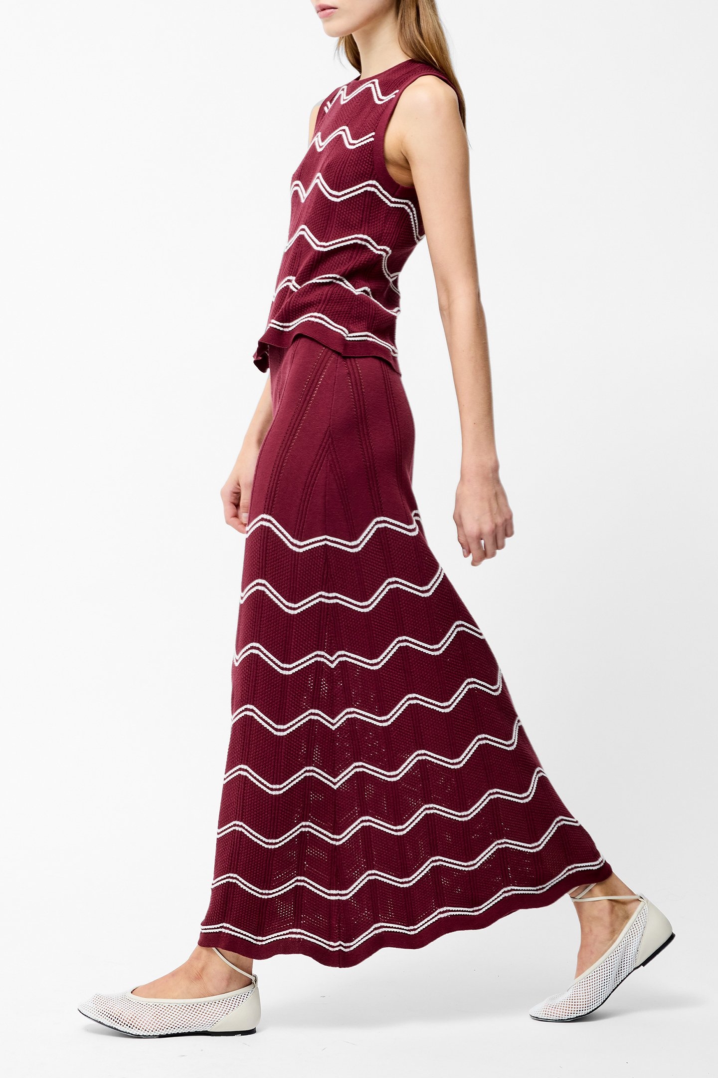 TRUDY CROCHET SKIRT SUMMER BURGUNDY/SUMM 3