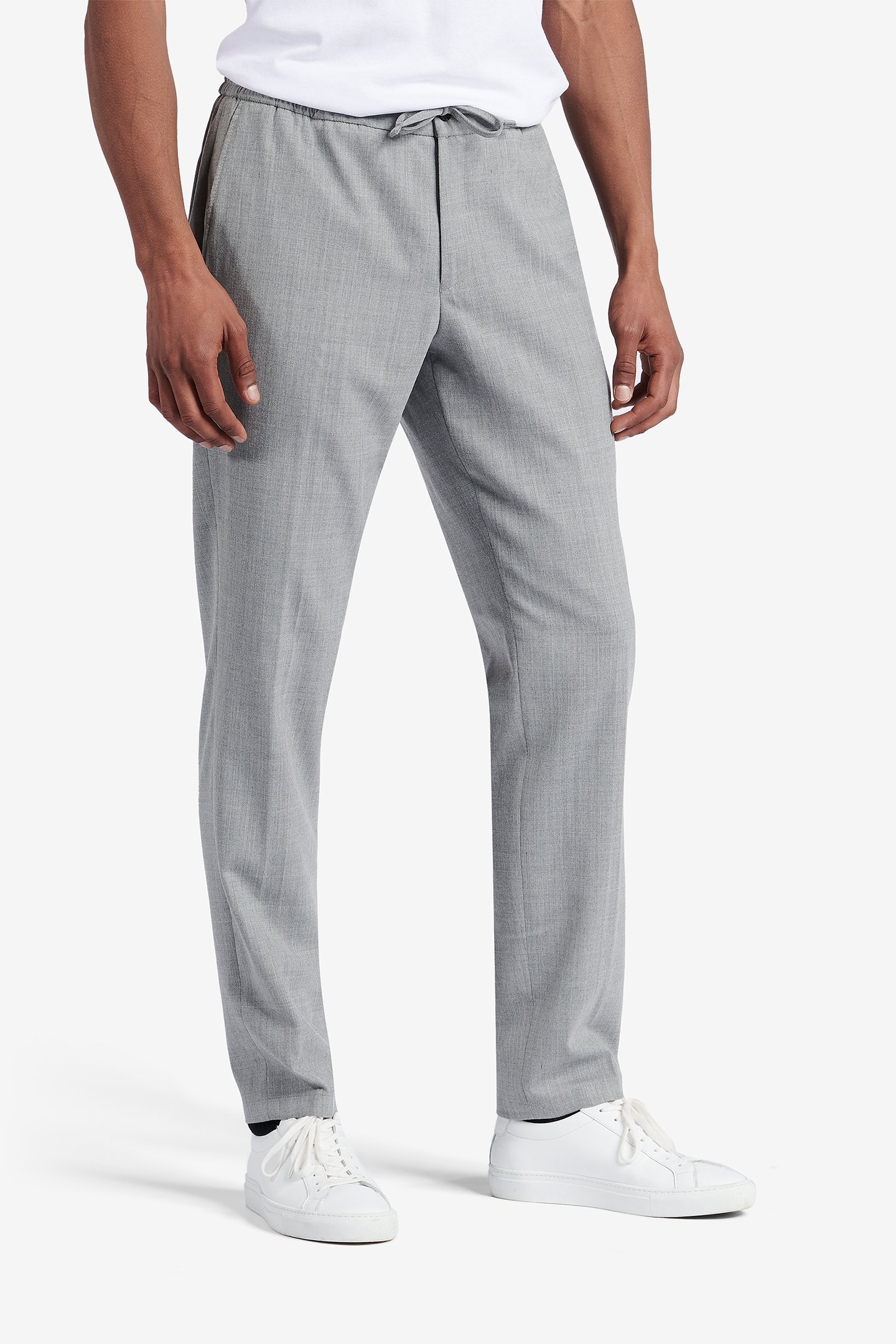 MONTREAL WASHABLE FLANNEL WOOL-STRETCH LIGHT GREY 1